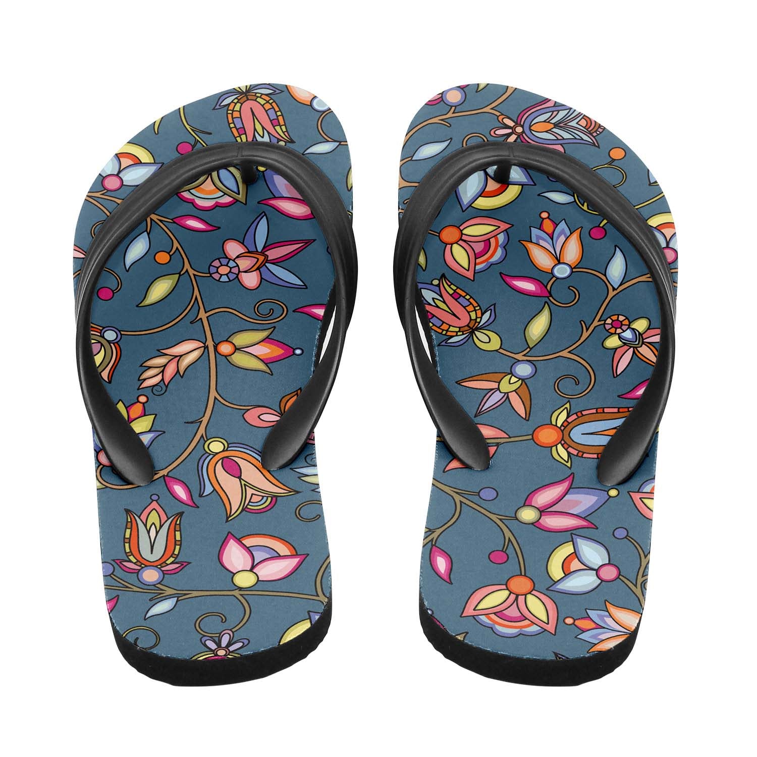 Buffalo Bloom Rainstorm Flip Flops