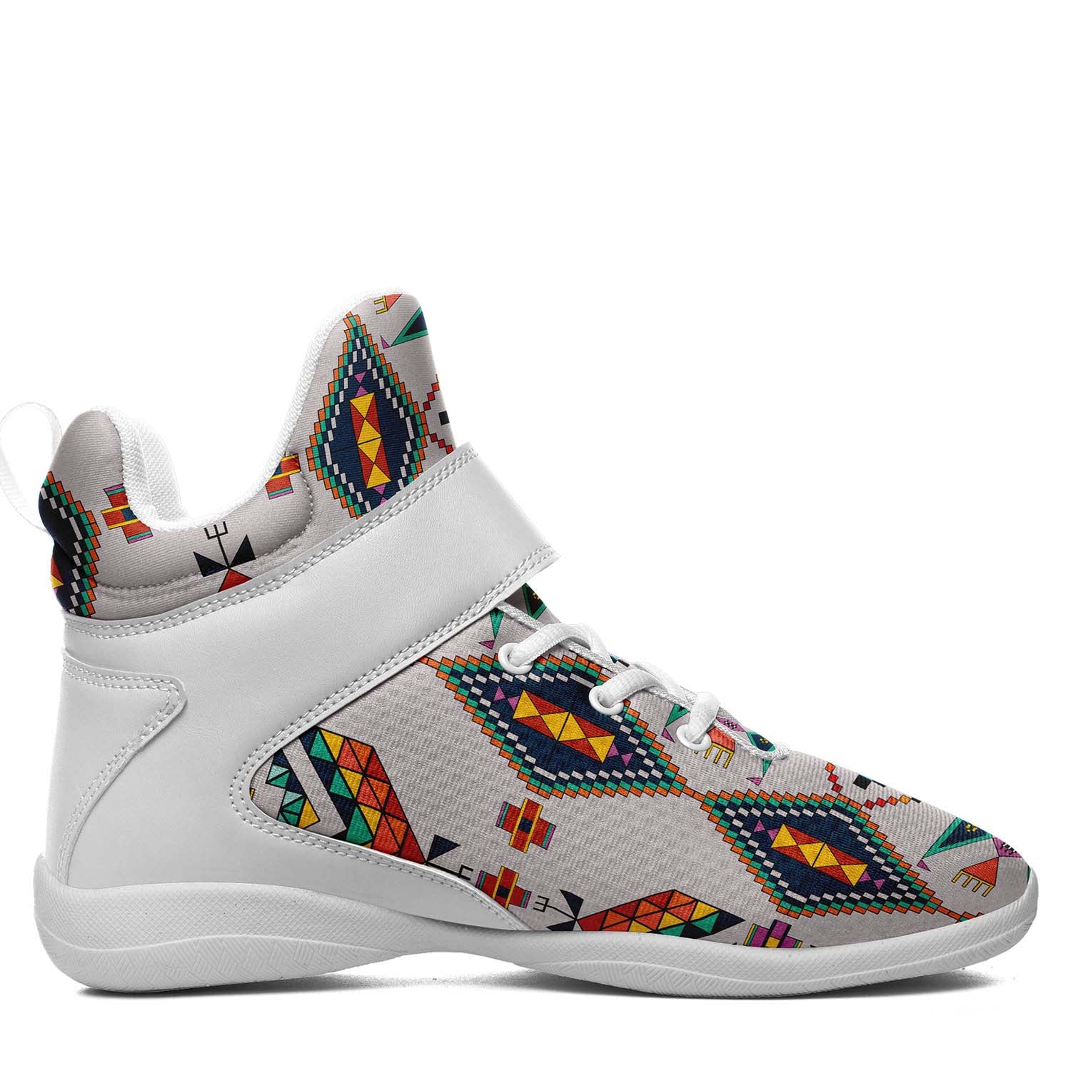 Travois Tipi Grey Ipottaa Basketball / Sport High Top Shoes - White Sole