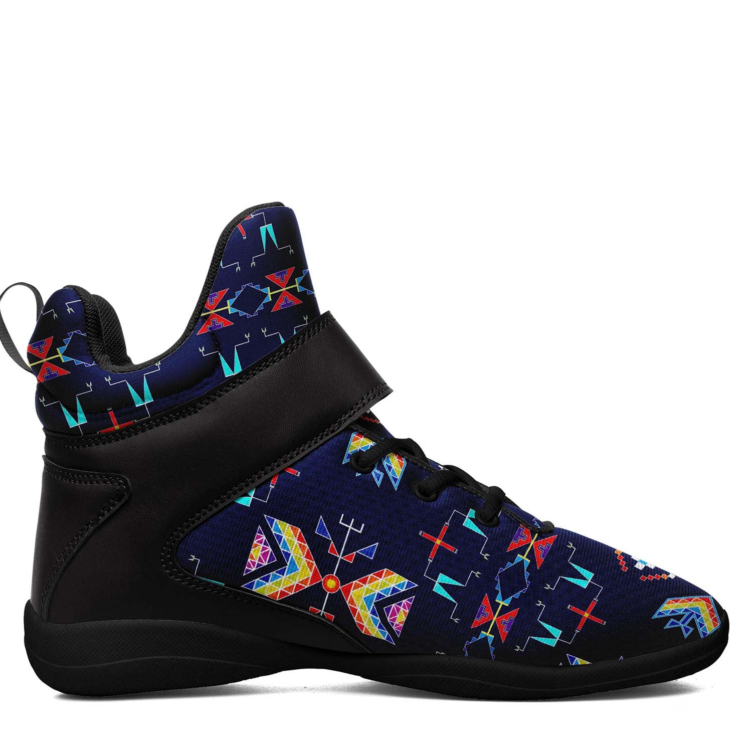 Rainy Chief Rainbow Night Lake Ipottaa Basketball / Sport High Top Shoes - Black Sole
