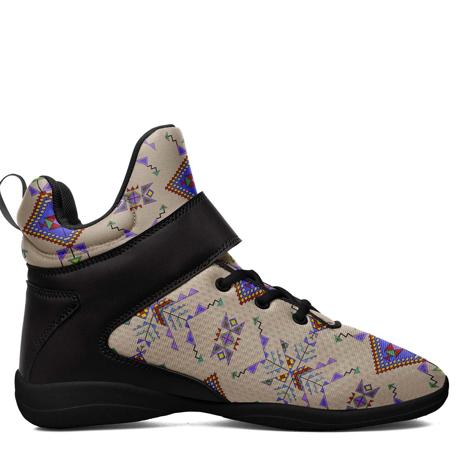 Buffalo Jump Hide Ipottaa Basketball / Sport High Top Shoes - Black Sole