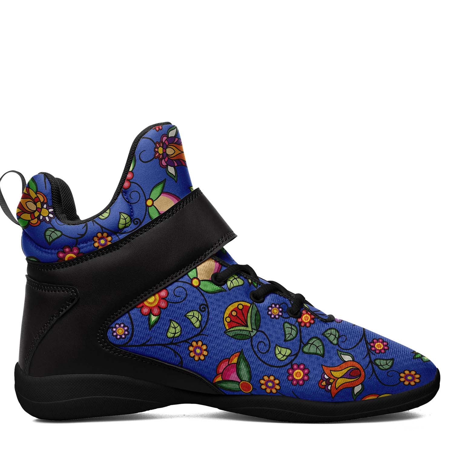 Heartbeat Petals Blue Ipottaa Basketball / Sport High Top Shoes - Black Sole