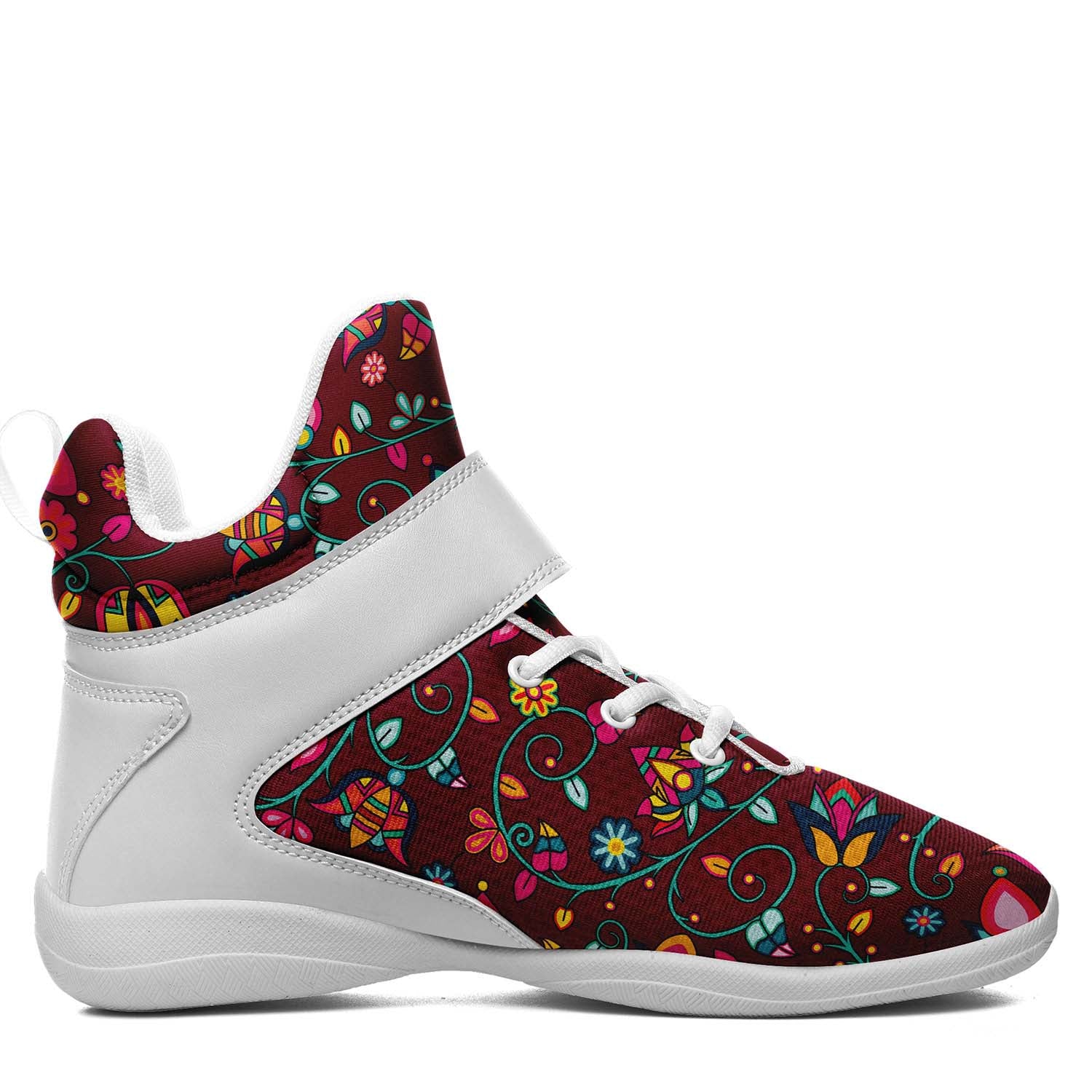 Thorny Path Cranberry Ipottaa Basketball / Sport High Top Shoes - White Sole