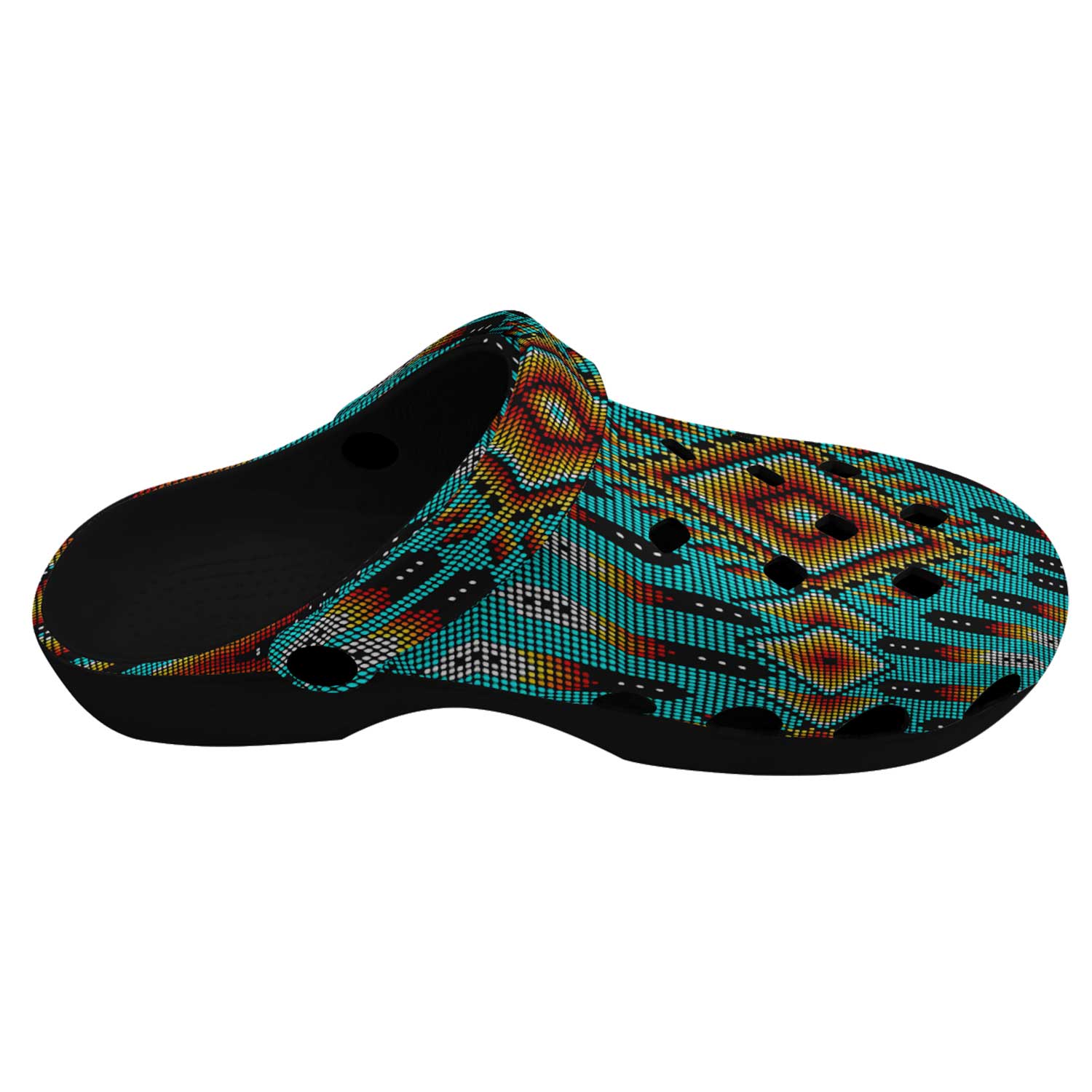 Fire Feather Turquoise Muddies Unisex Clog Shoes