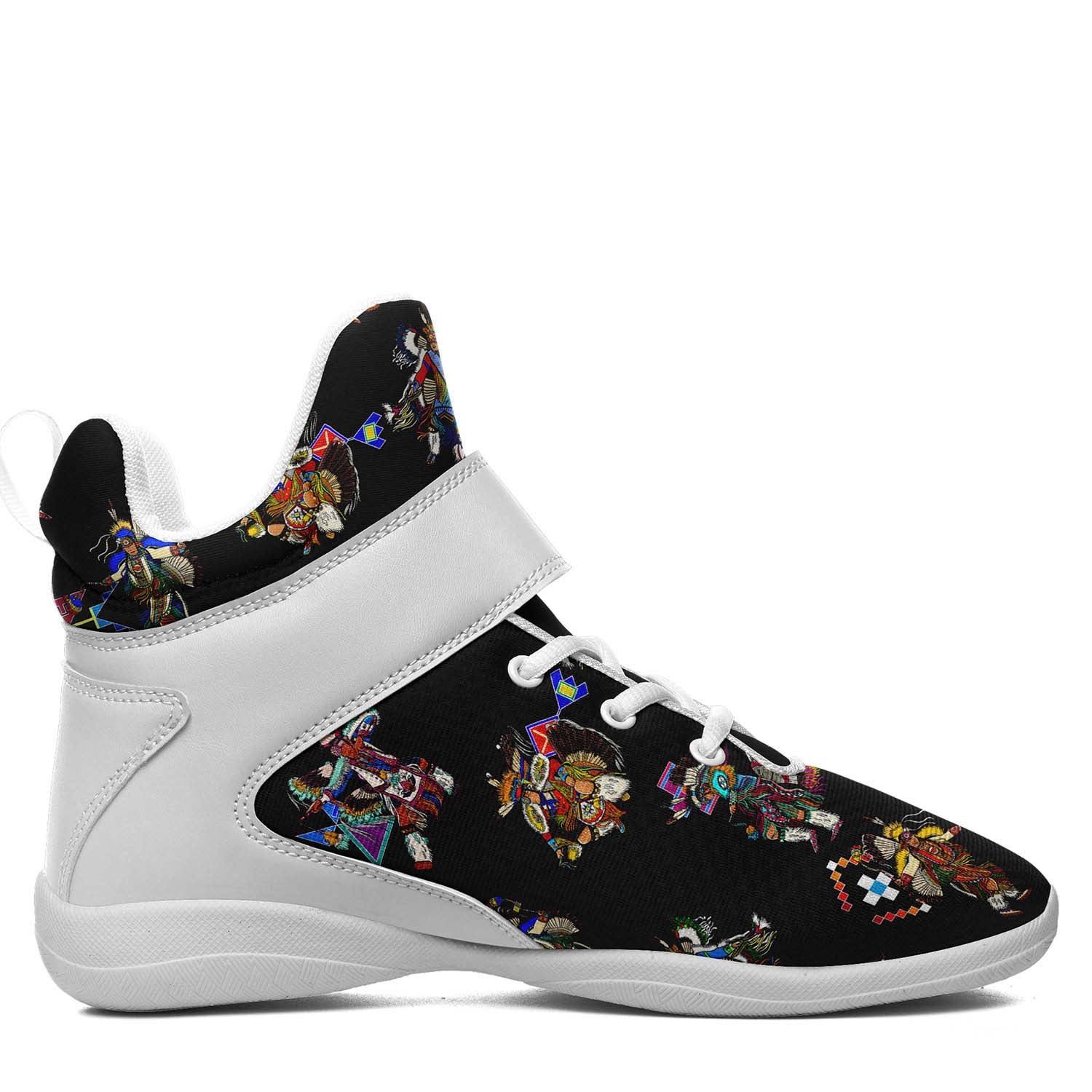 Men's Fancy Dancer Black Ipottaa Basketball / Sport High Top Shoes - White Sole