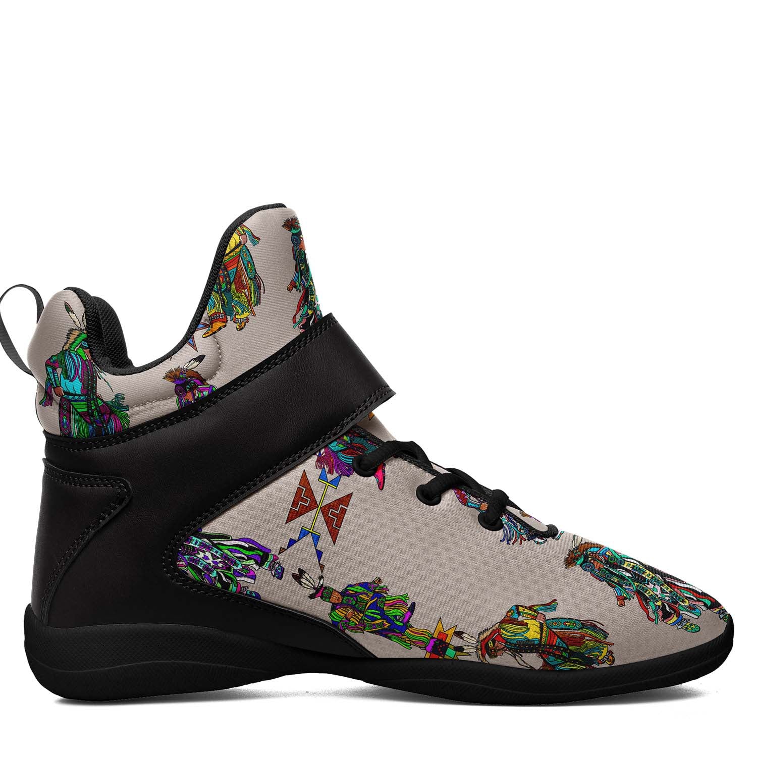Men's Grass Dancers Muslin Ipottaa Basketball / Sport High Top Shoes - Black Sole