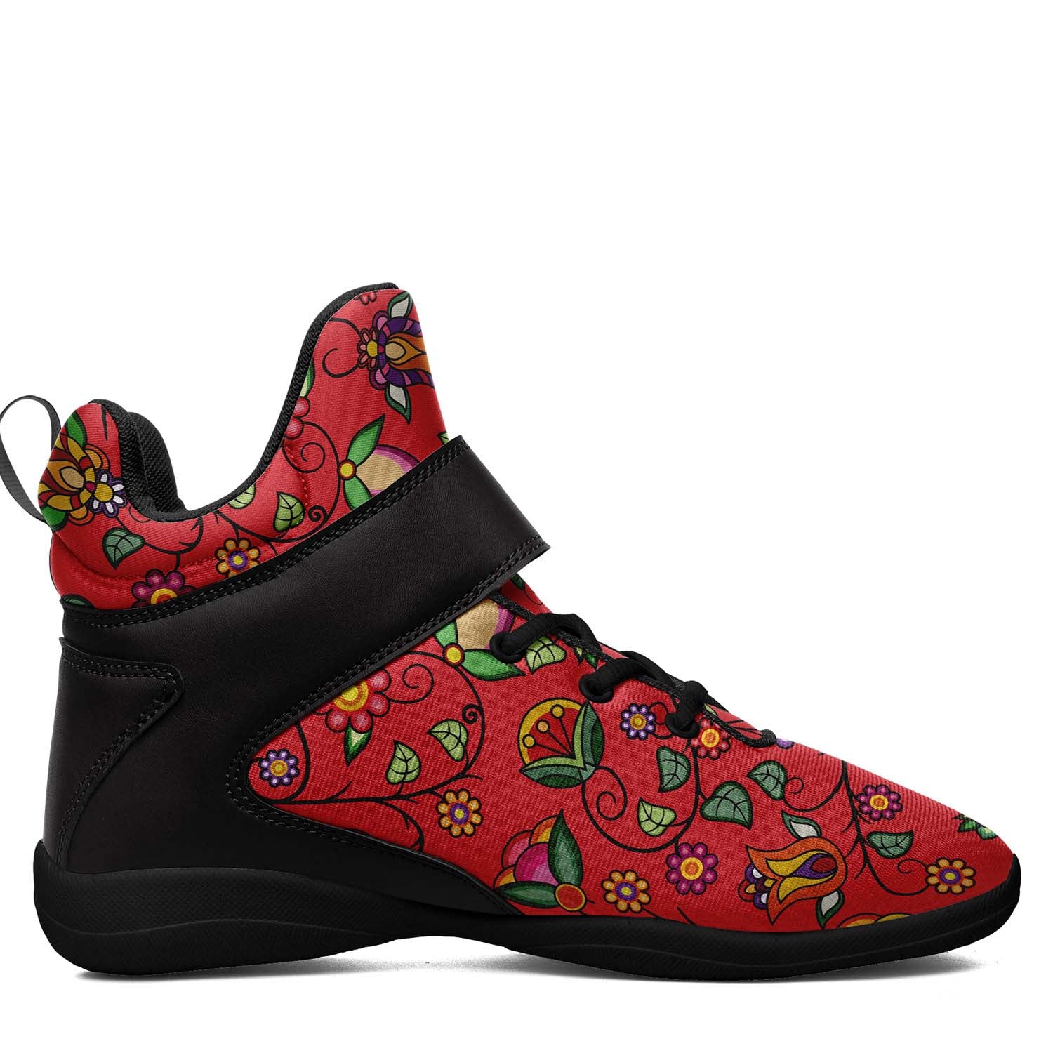 Heartbeat Petals Red Ipottaa Basketball / Sport High Top Shoes - Black Sole