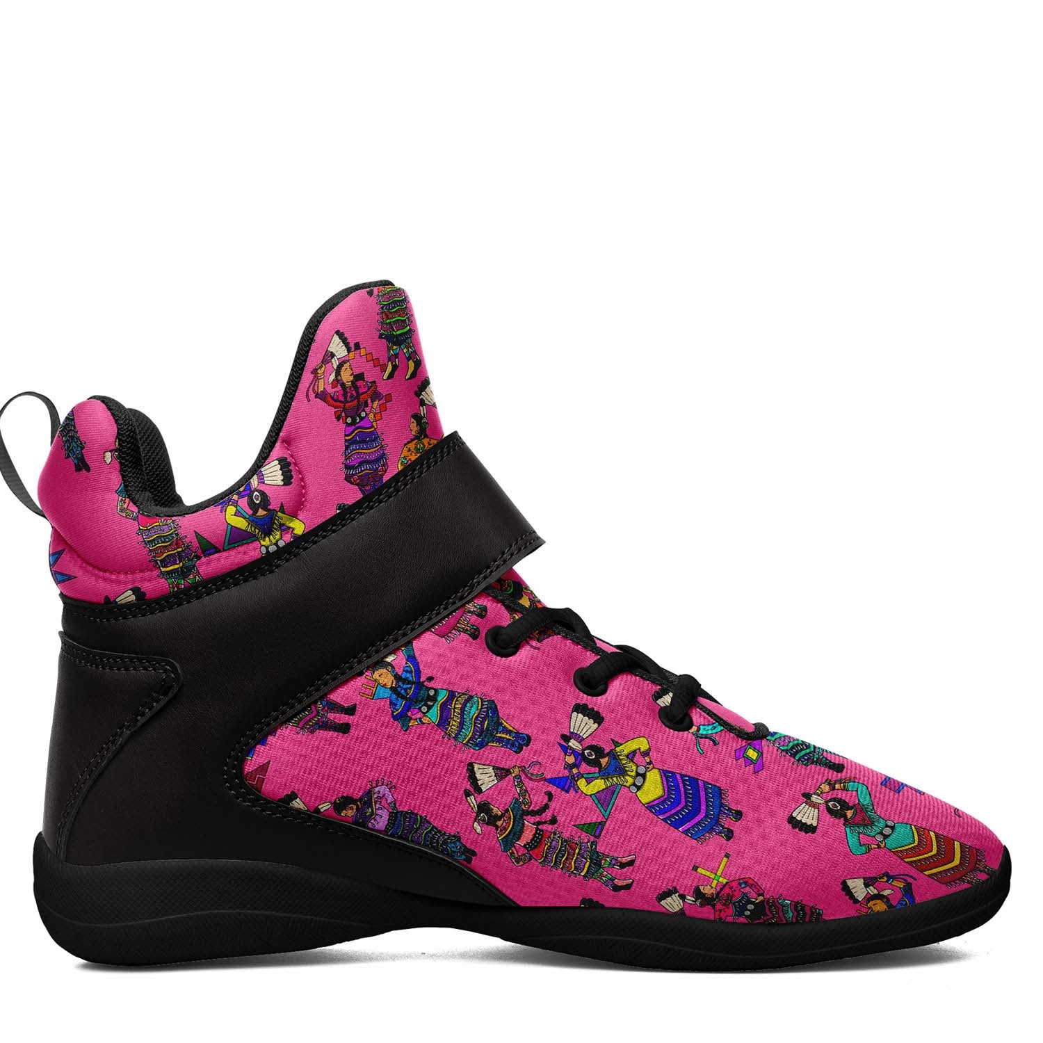 Women's Jingle Dancers Pink Ipottaa Basketball / Sport High Top Shoes - Black Sole