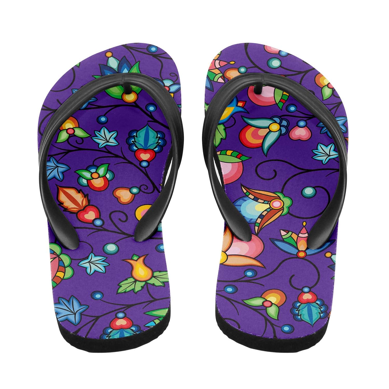 Prairie Plains Spirit Midnight Purple Flip Flops