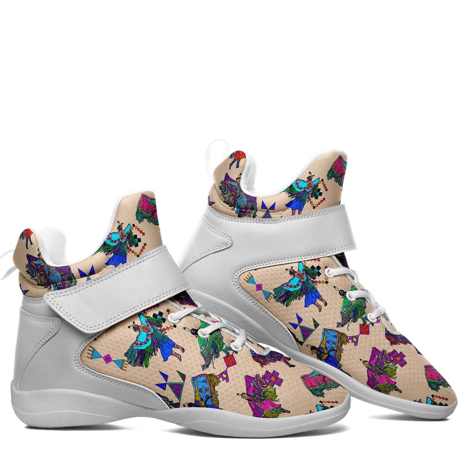 Women's Fancy Dancers Muslin Ipottaa Basketball / Sport High Top Shoes - White Sole