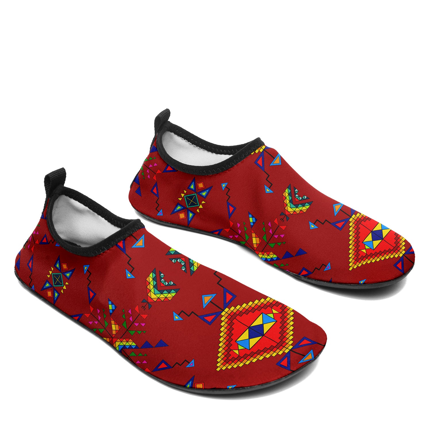 Buffalo Jump Red Kid's Sockamoccs Slip On Shoes