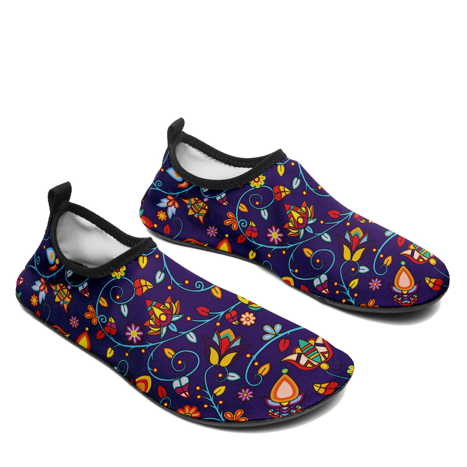 Thorny Path Blue Kid's Sockamoccs Slip On Shoes