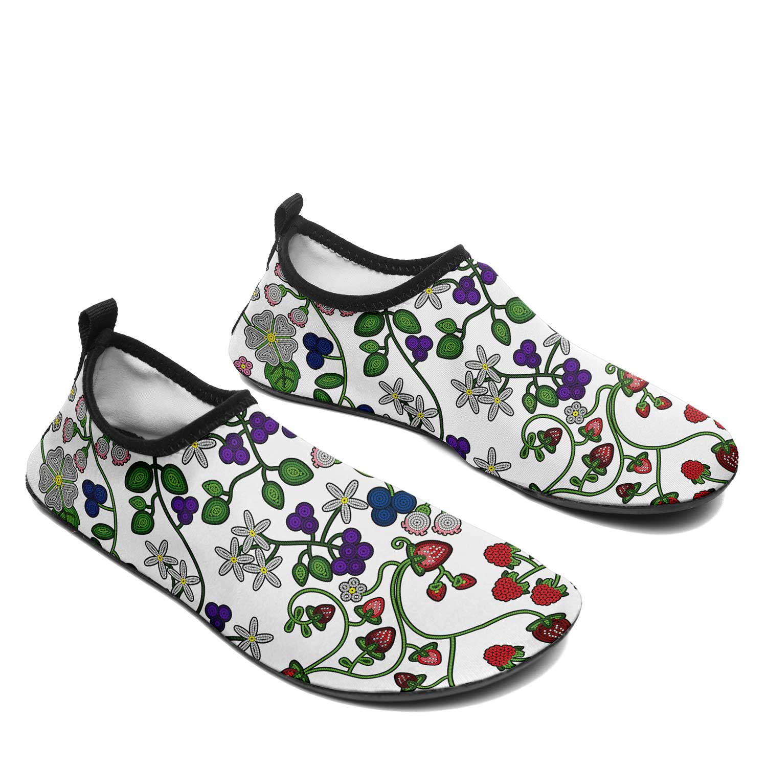 Grandmother Stories white Kid's Sockamoccs Slip On Shoes