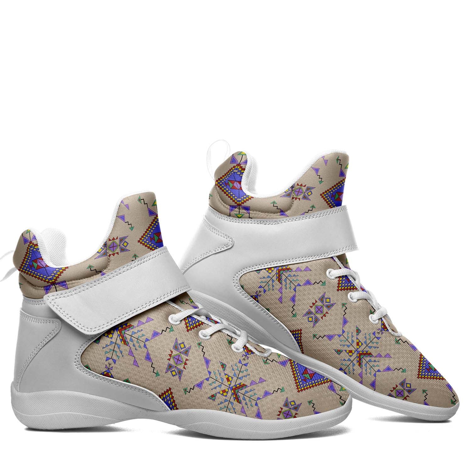 Buffalo Jump Hide Ipottaa Basketball / Sport High Top Shoes - White Sole
