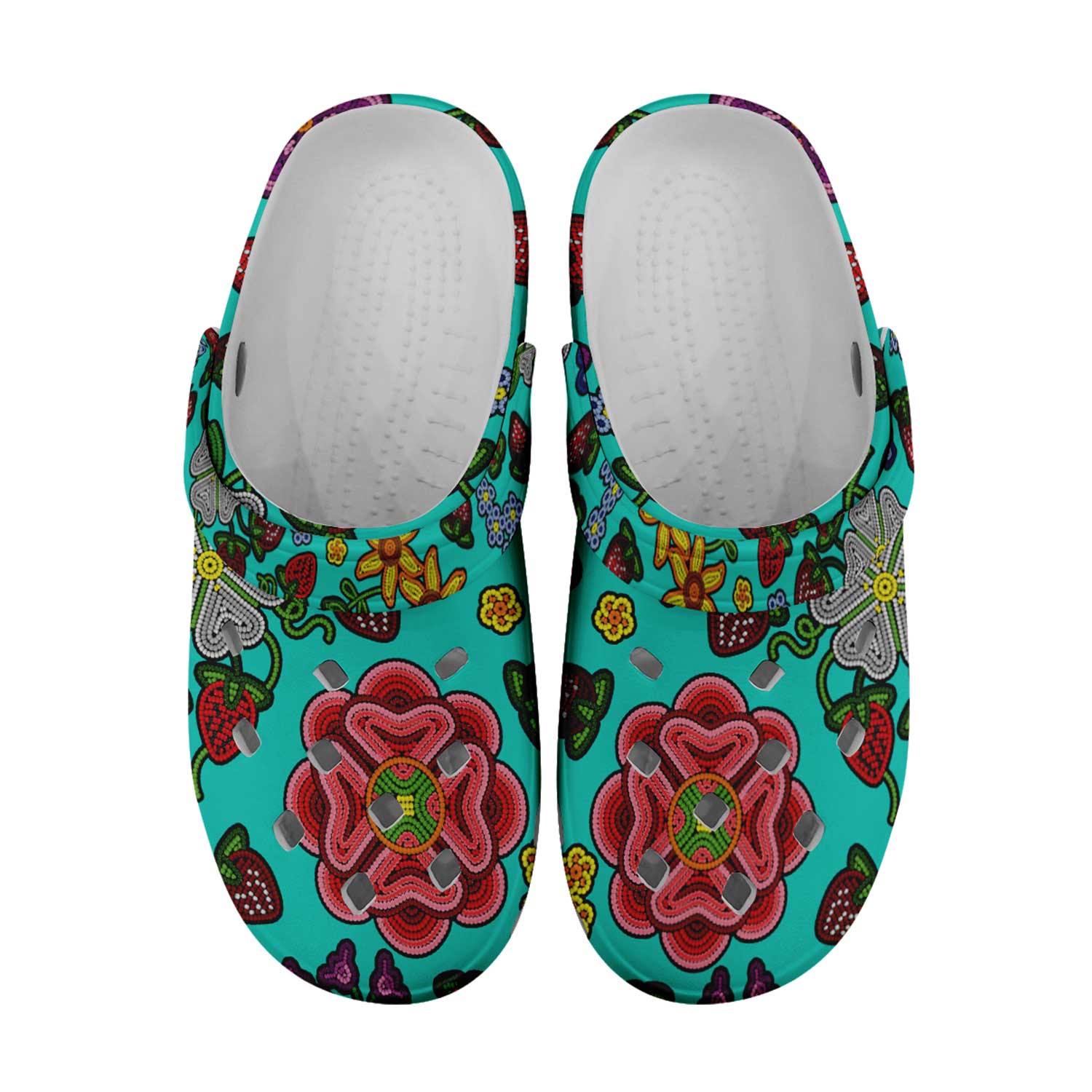 Berry Pop Turquoise Muddies Unisex Clog Shoes