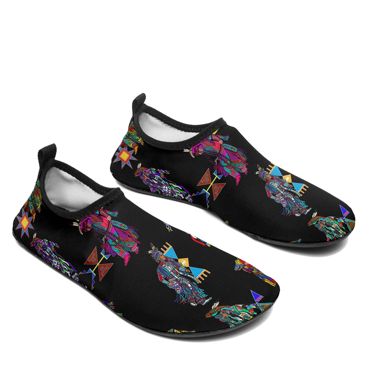 Men's Grass Dancers Black Sockamoccs