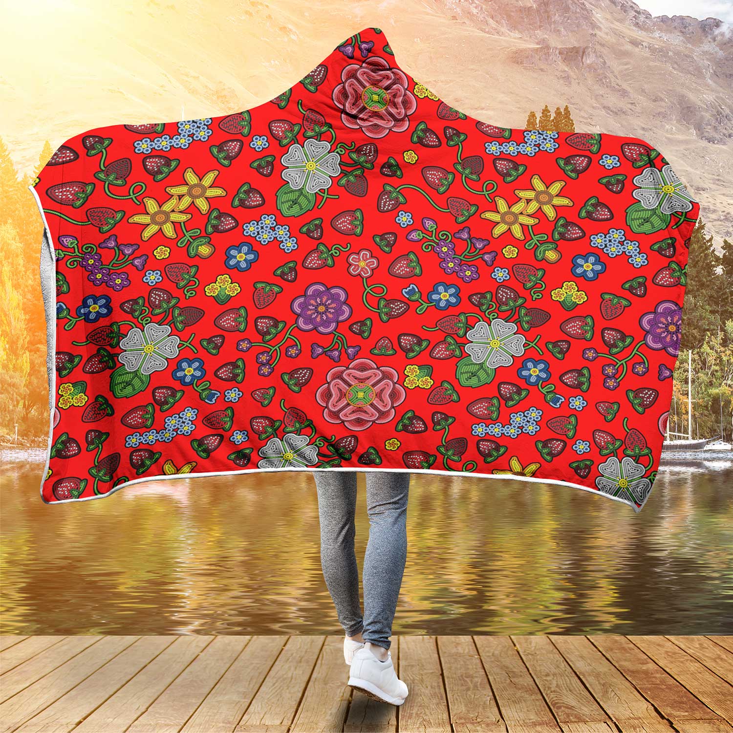 Berry Pop Fire Hooded Blanket