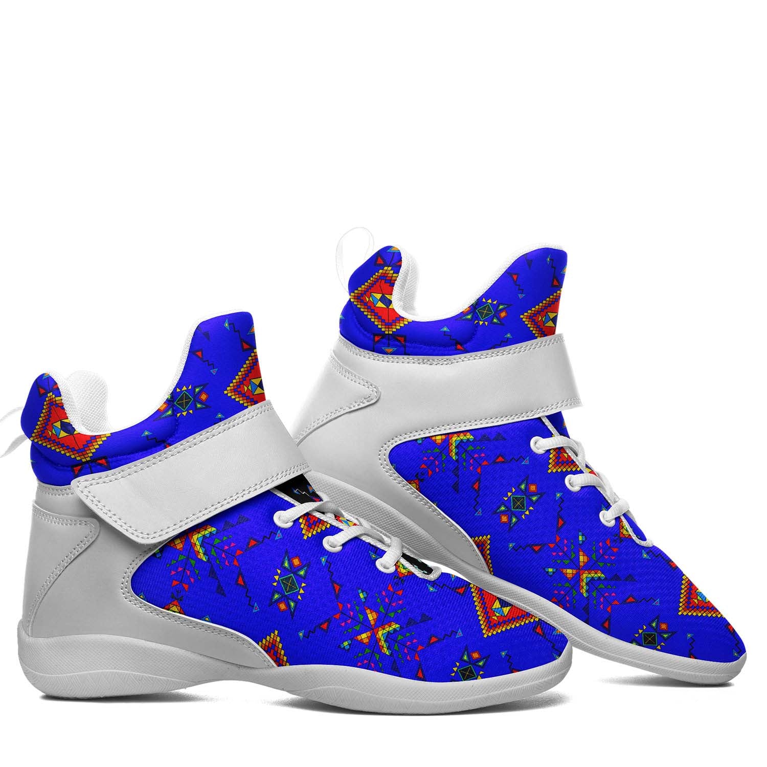 Buffalo Jump Blue Ipottaa Basketball / Sport High Top Shoes - White Sole