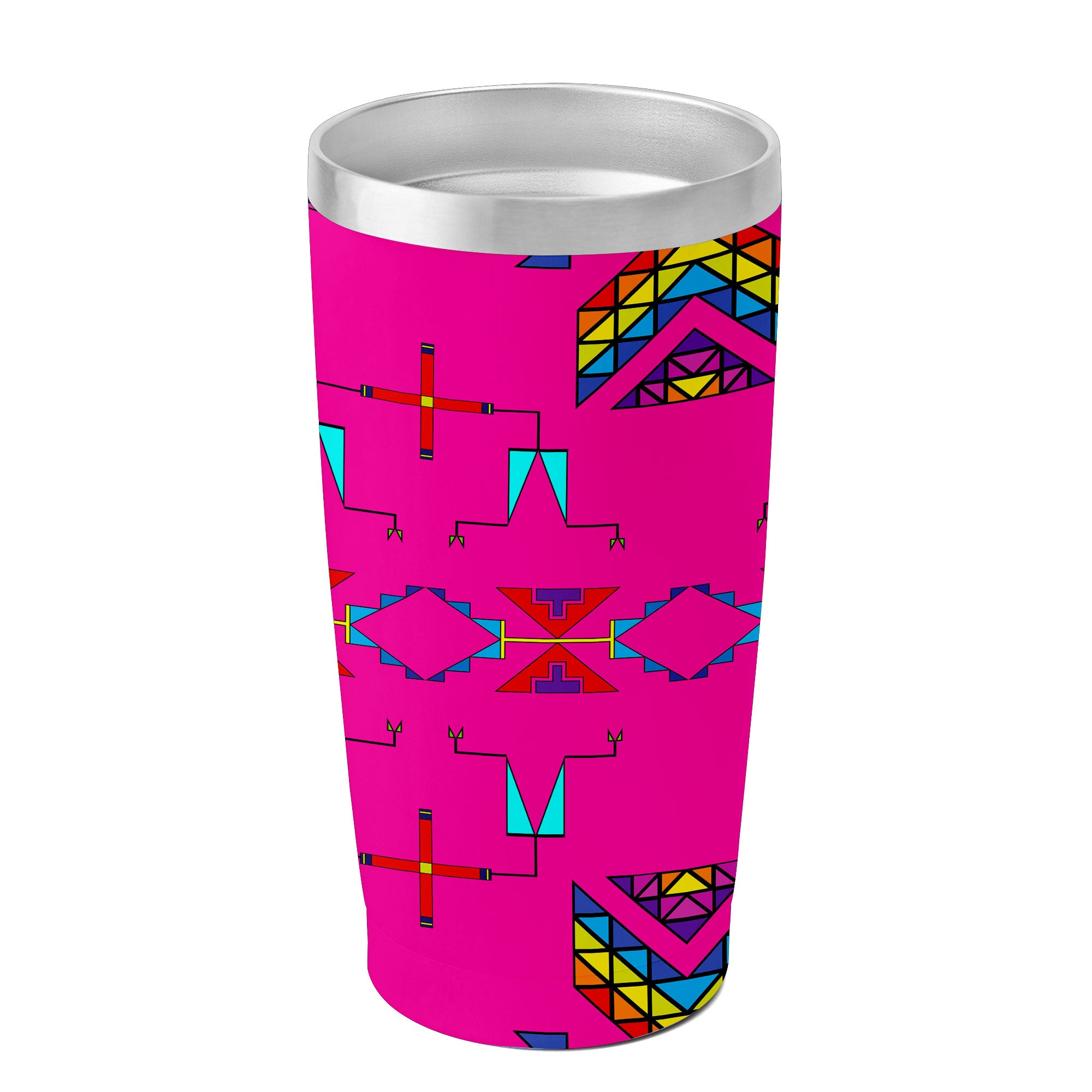 Rainy Chief Rainbow Hot Pink 15OZ Tumbler