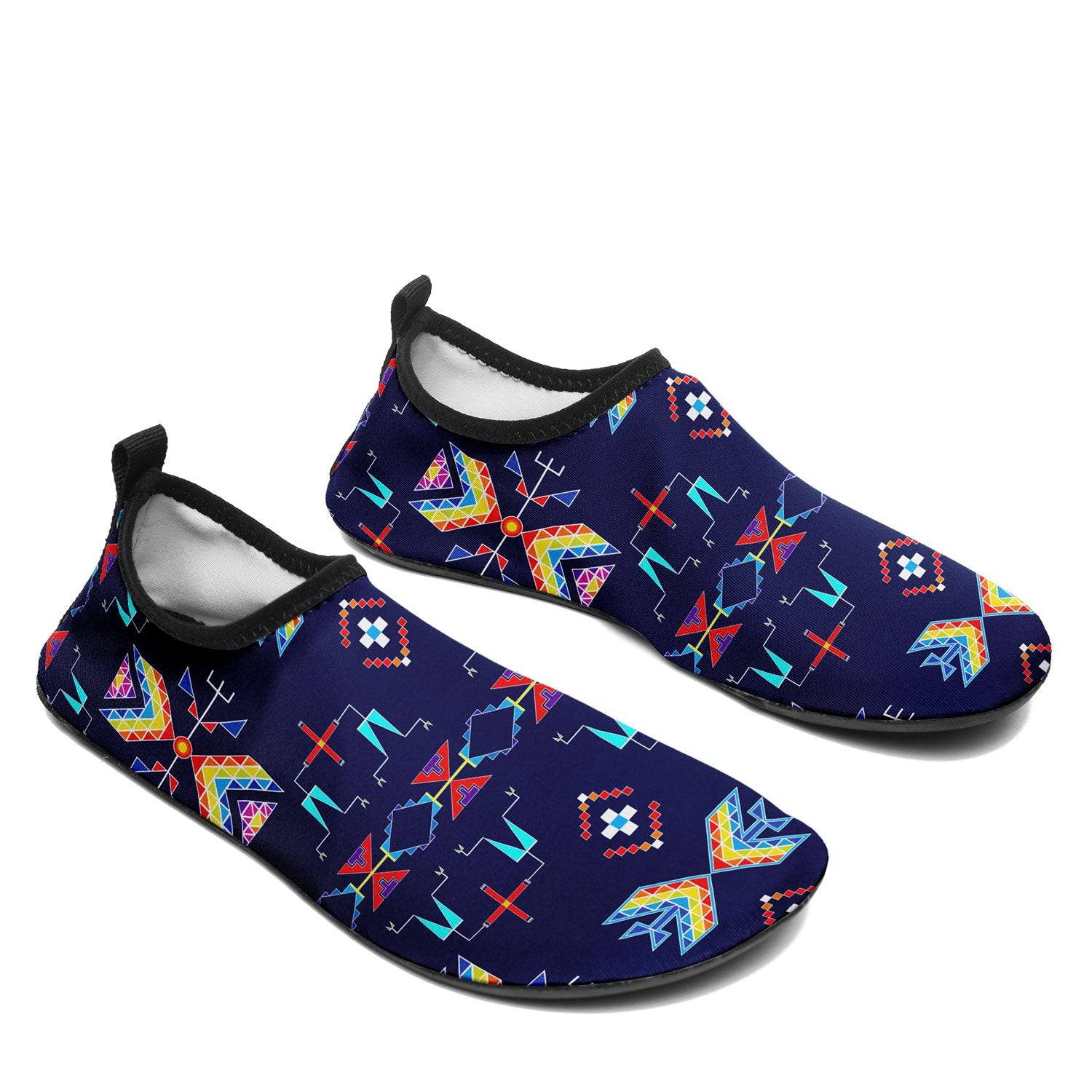 Rainy Chief Rainbow Night Lake Kid's Sockamoccs Slip On Shoes