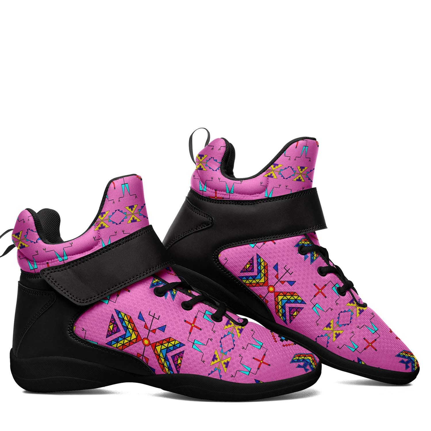 Rainy Chief Rainbow Blush Ipottaa Basketball / Sport High Top Shoes - Black Sole
