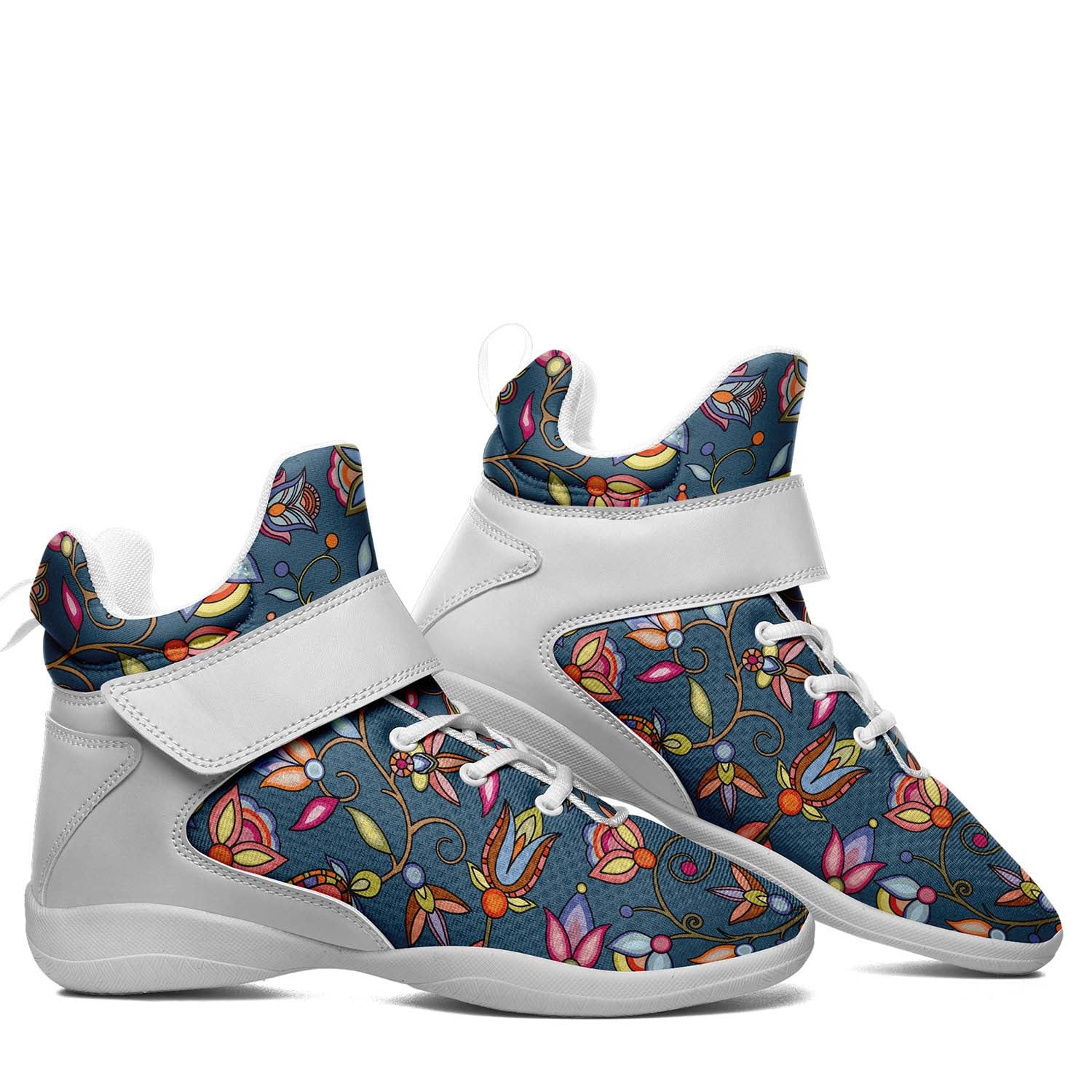 Buffalo Bloom Rainstorm Ipottaa Basketball / Sport High Top Shoes - White Sole