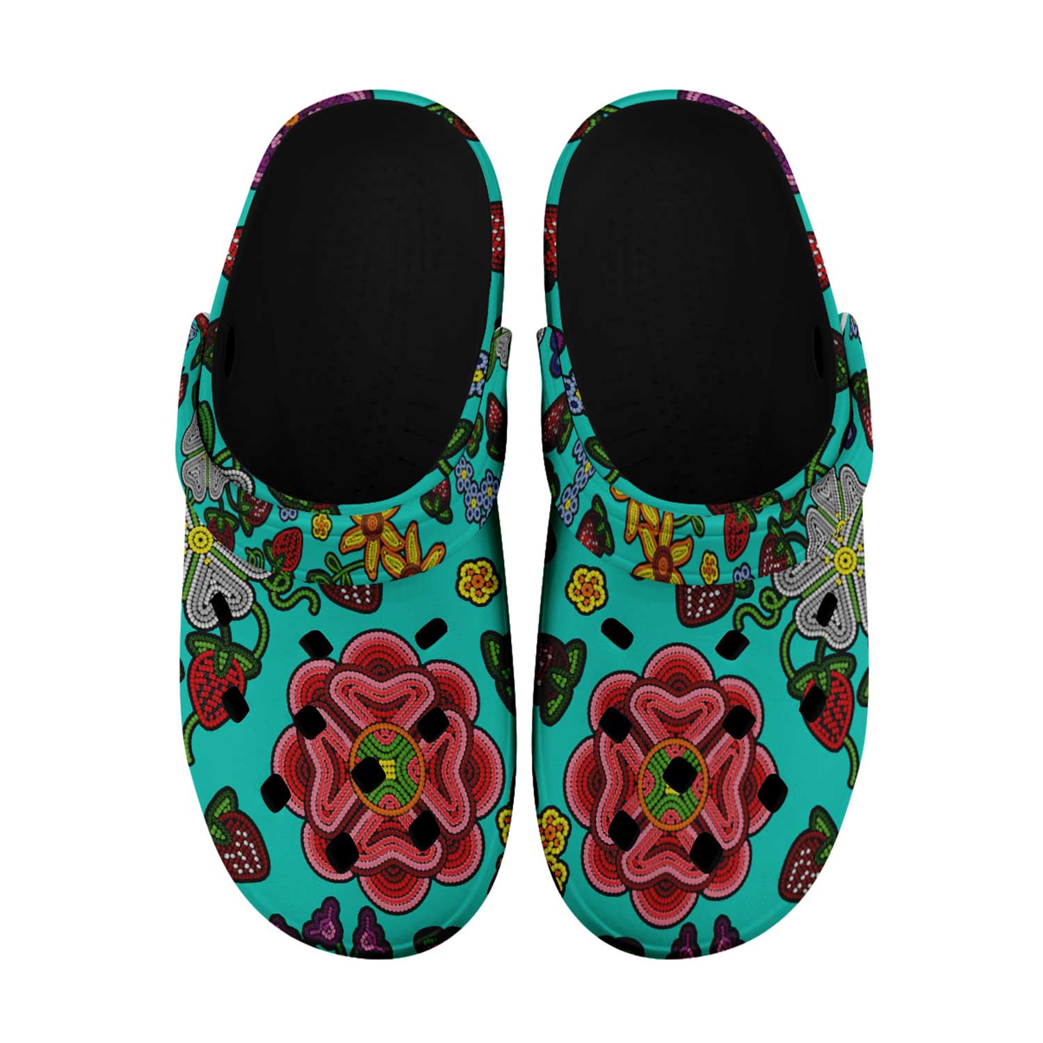 Berry Pop Turquoise Muddies Unisex Clog Shoes