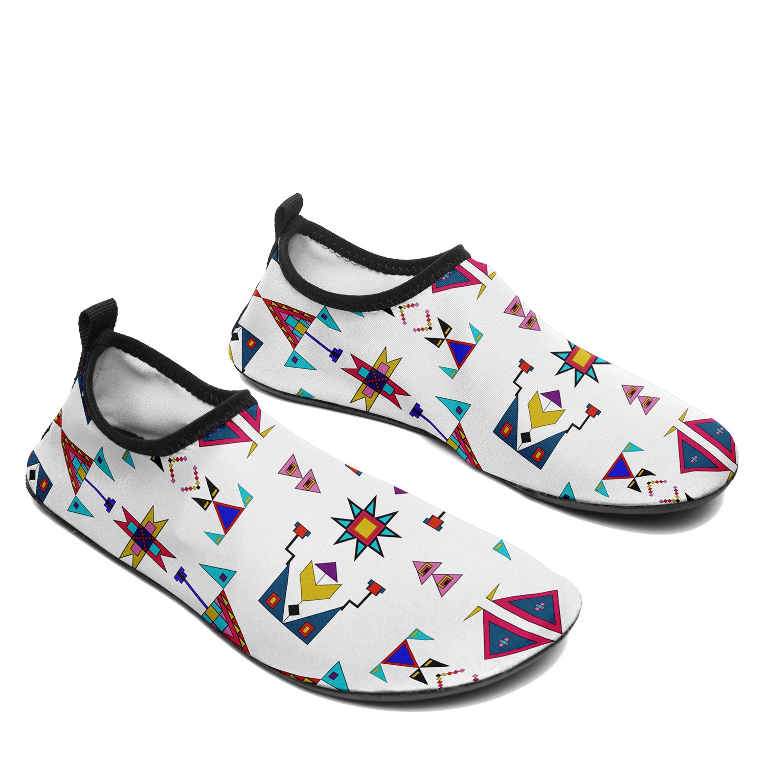 Enemy Territory White Kid's Sockamoccs Slip On Shoes