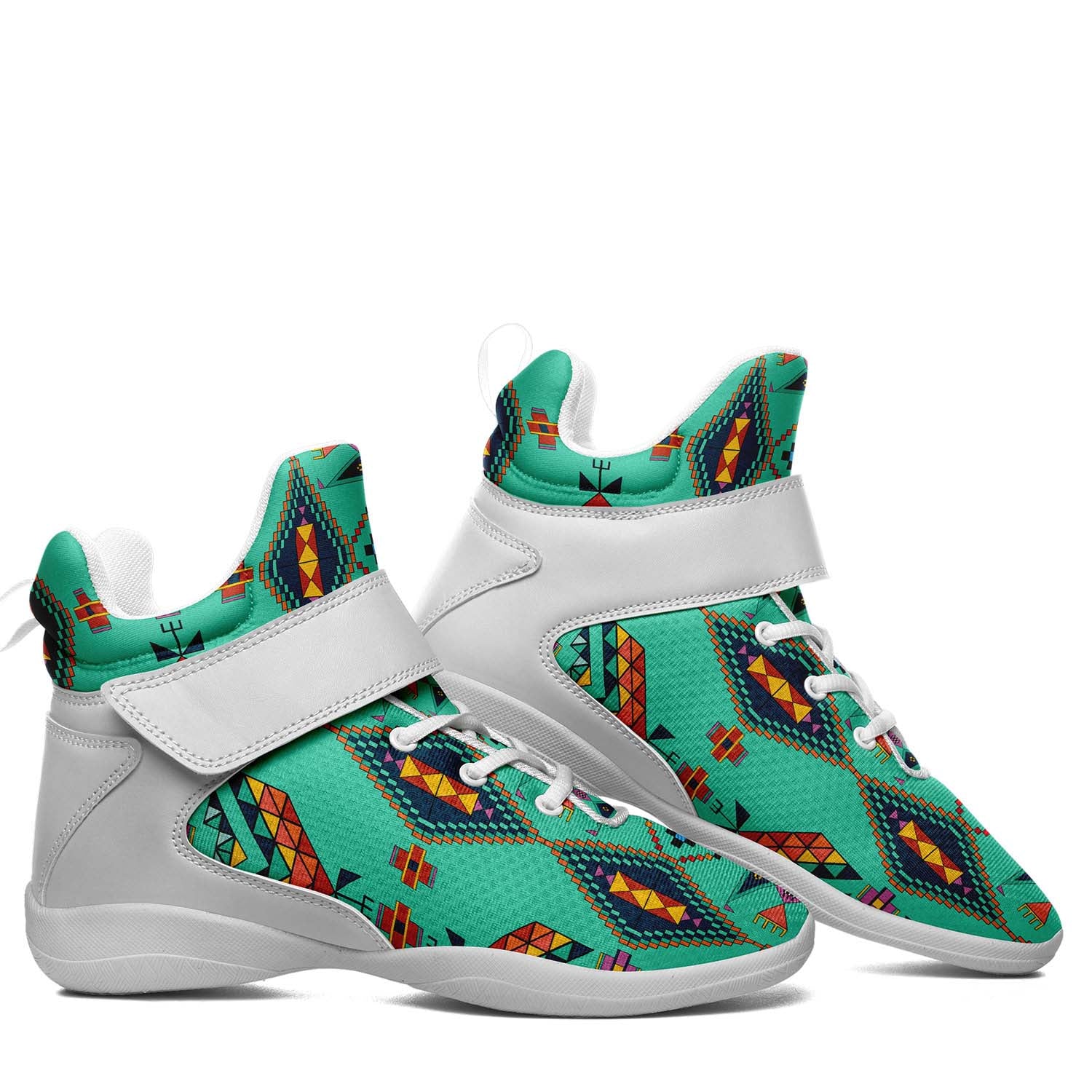 Travois Tipi Smoky Sky Ipottaa Basketball / Sport High Top Shoes - White Sole