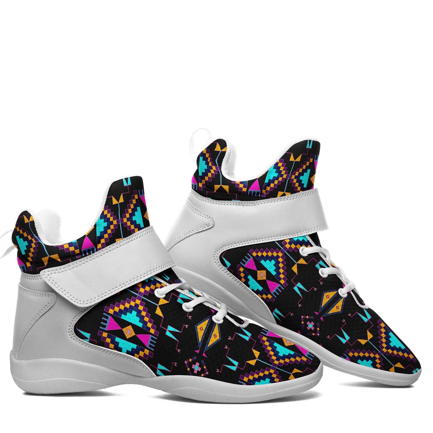 Rite of Passage Black Ipottaa Basketball / Sport High Top Shoes - White Sole