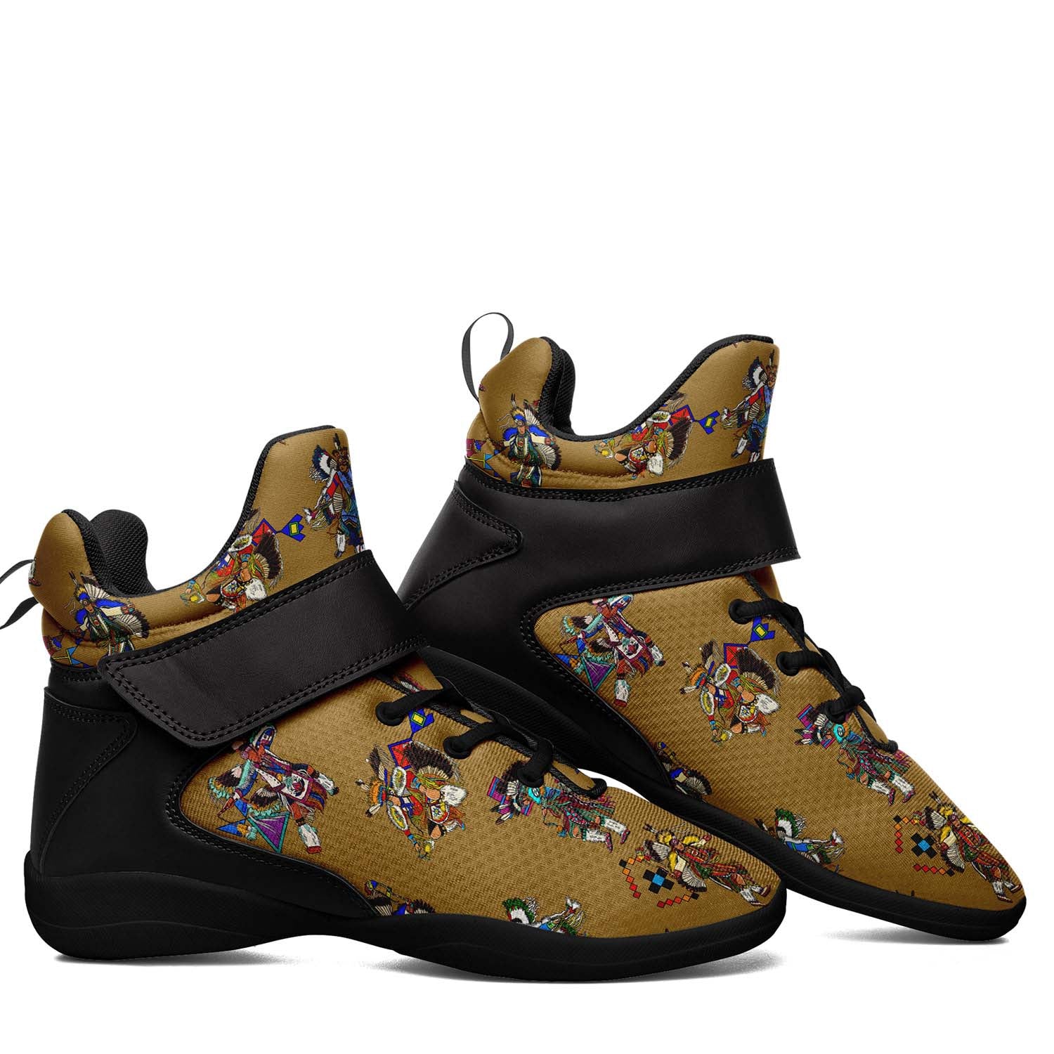 Men's Fancy Dancer Earth Ipottaa Basketball / Sport High Top Shoes - Black Sole