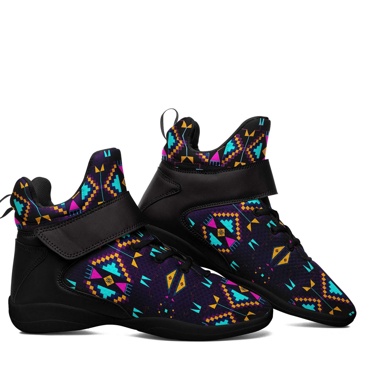 Rite of Passage Dark Purple Ipottaa Basketball / Sport High Top Shoes - Black Sole