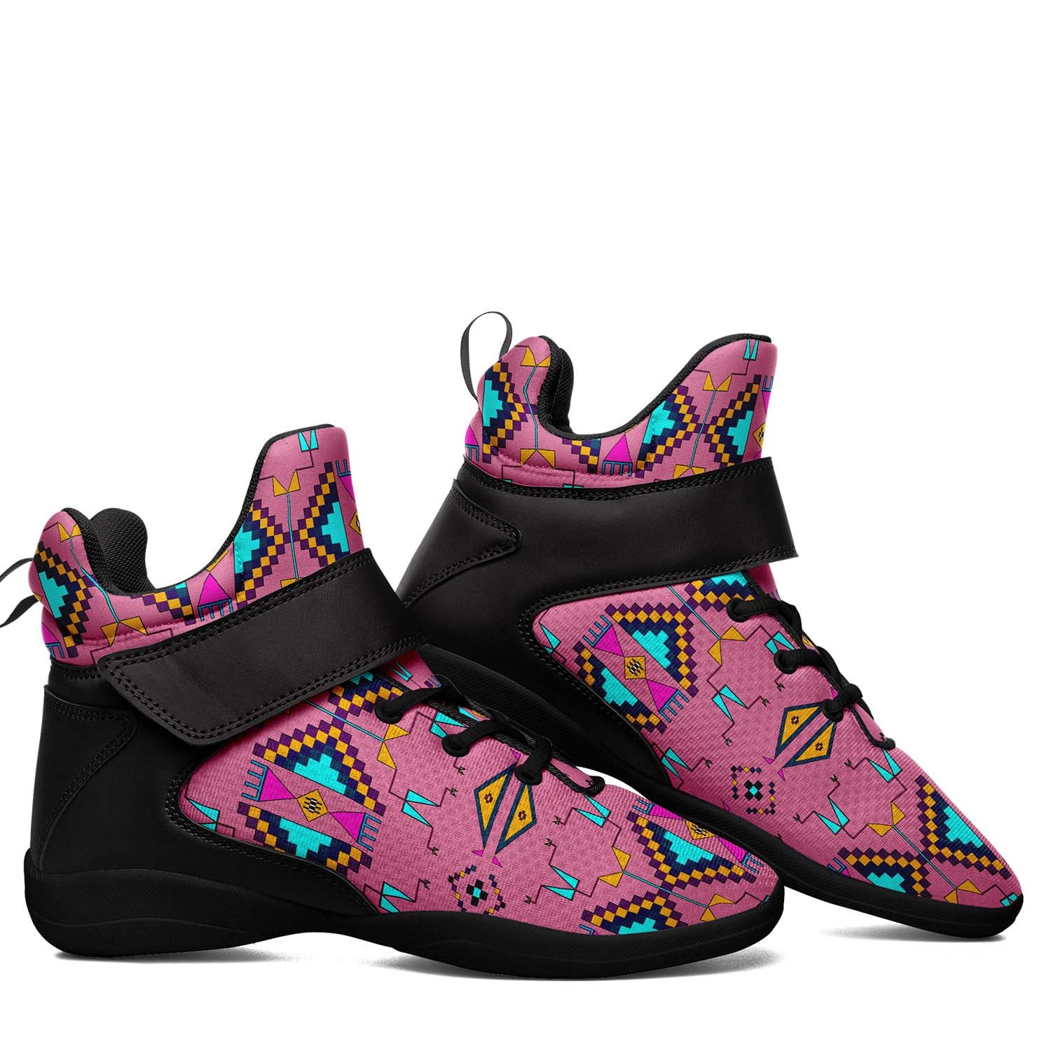 Rite of Passage Pink Ipottaa Basketball / Sport High Top Shoes - Black Sole
