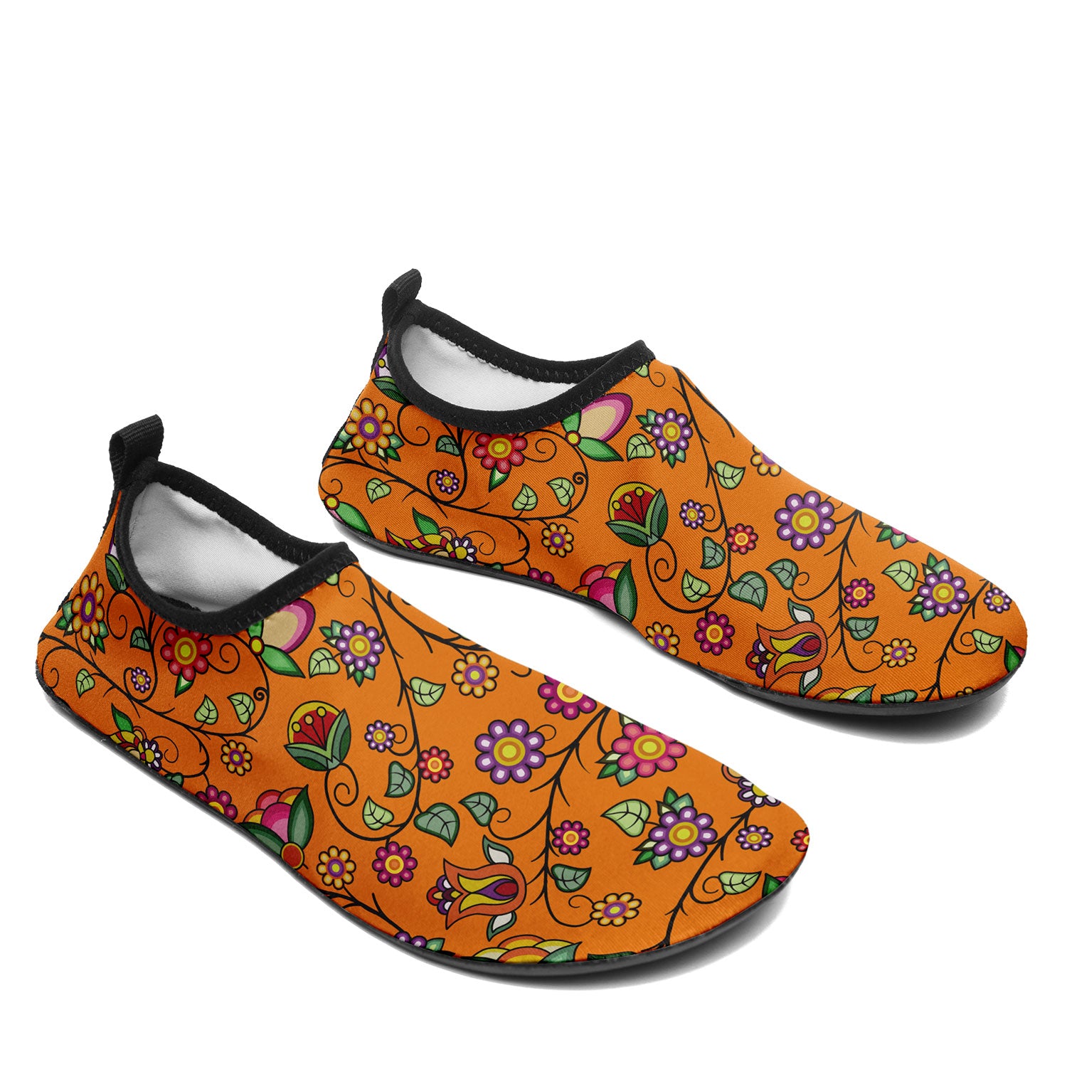 Heartbeat Petals ECM Orange Kid's Sockamoccs Slip On Shoes