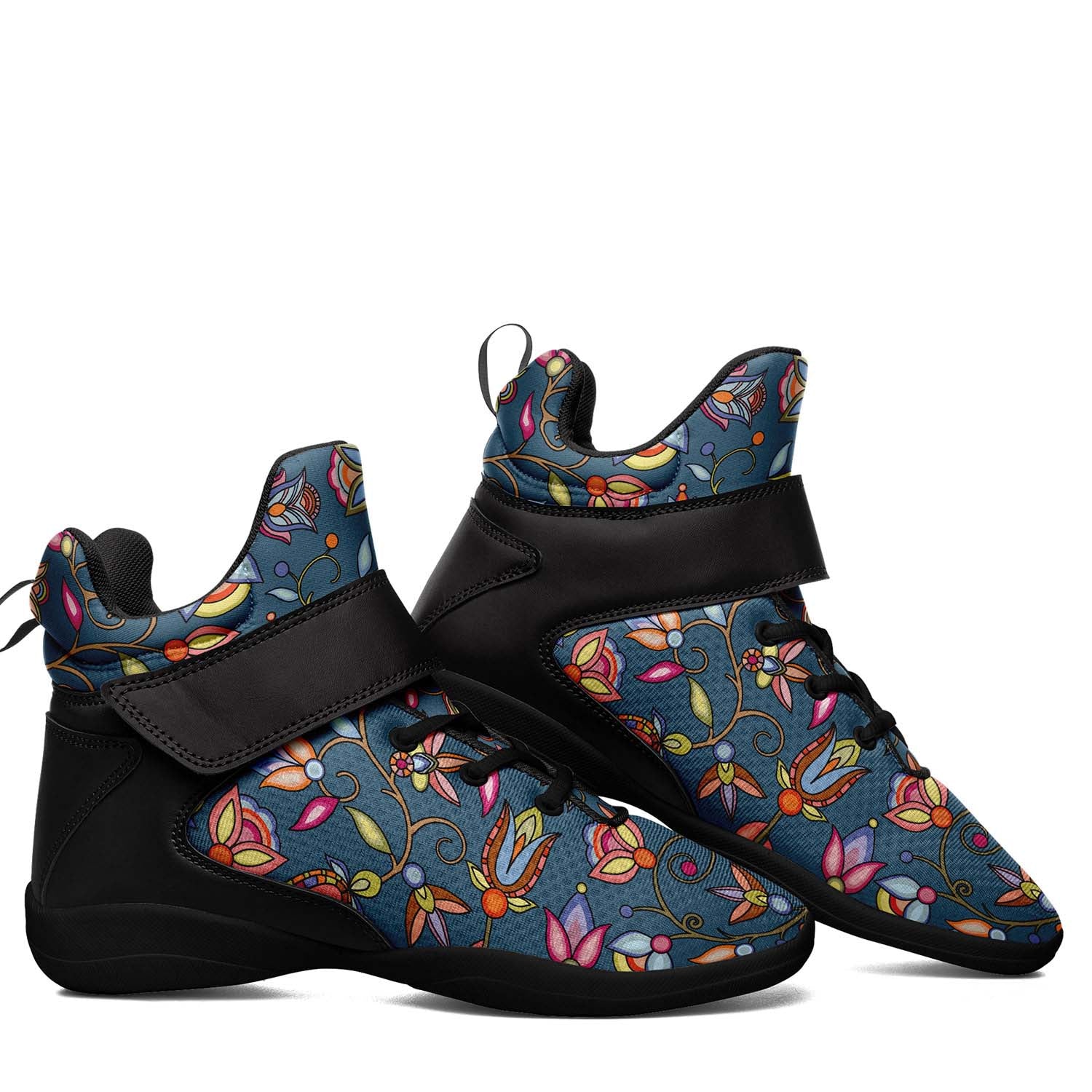 Buffalo Bloom Rainstorm Ipottaa Basketball / Sport High Top Shoes - Black Sole