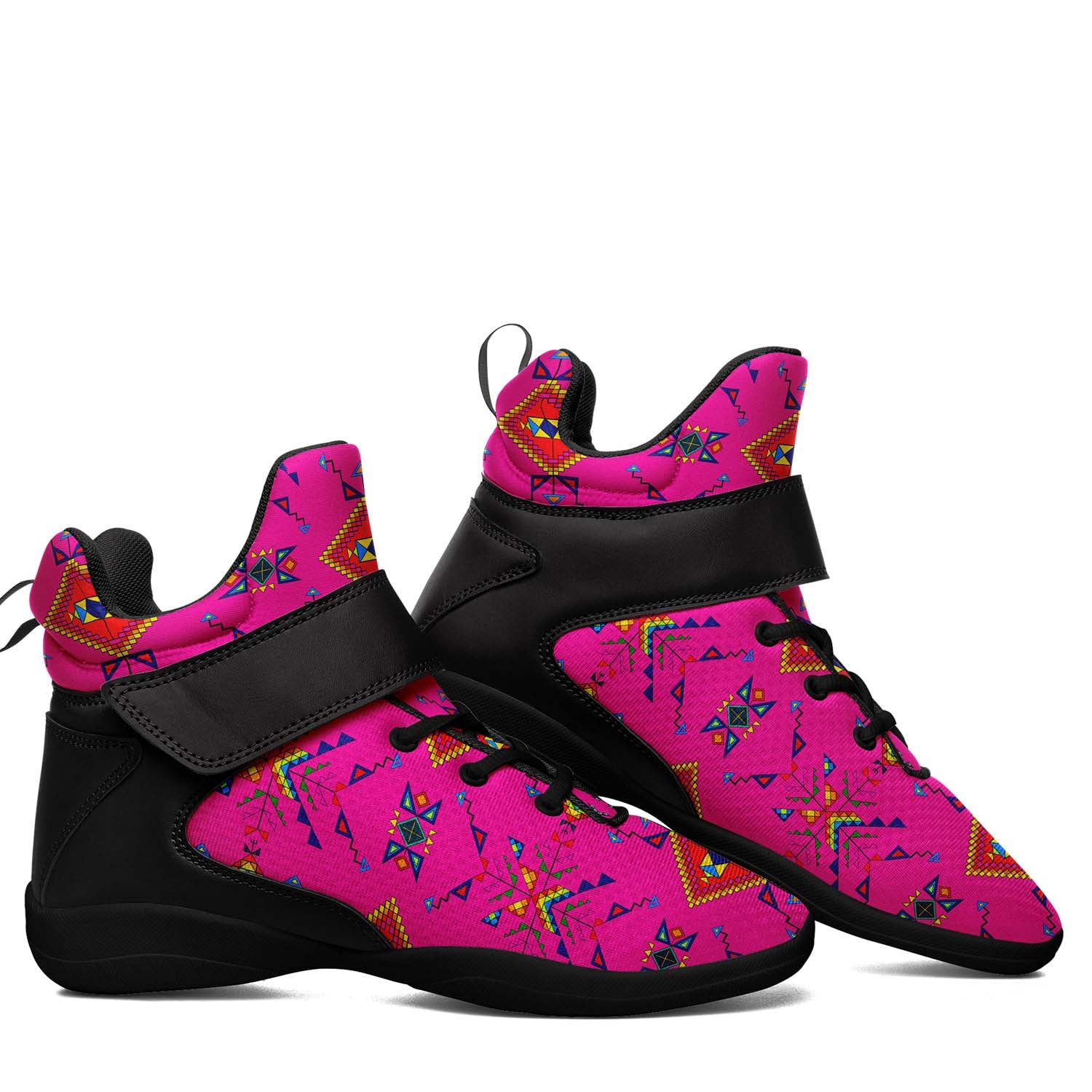 Buffalo Jump Pink Ipottaa Basketball / Sport High Top Shoes - Black Sole