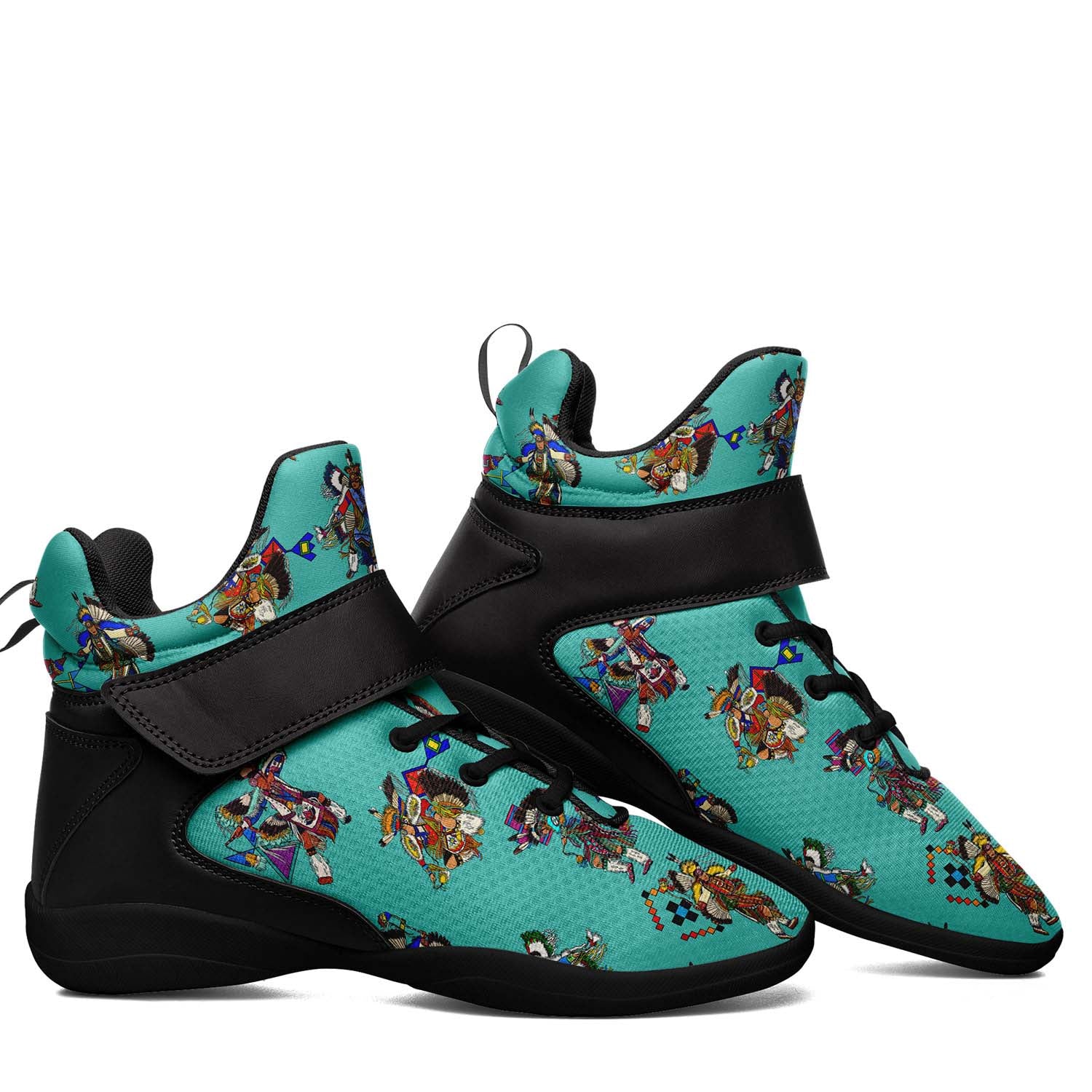 Men's Fancy Dancers Eggshell Blue Ipottaa Basketball / Sport High Top Shoes - Black Sole