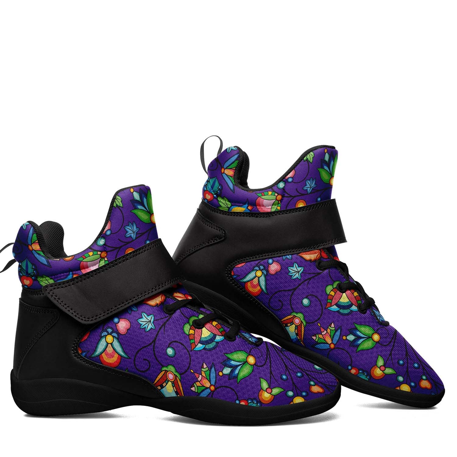 Prairie Plains Spirit Midnight Purple Ipottaa Basketball / Sport High Top Shoes - Black Sole