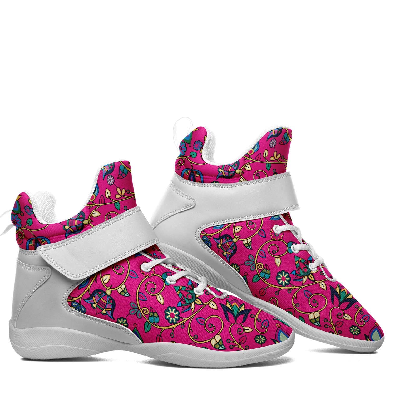 Thorny Path Pink Ipottaa Basketball / Sport High Top Shoes - White Sole