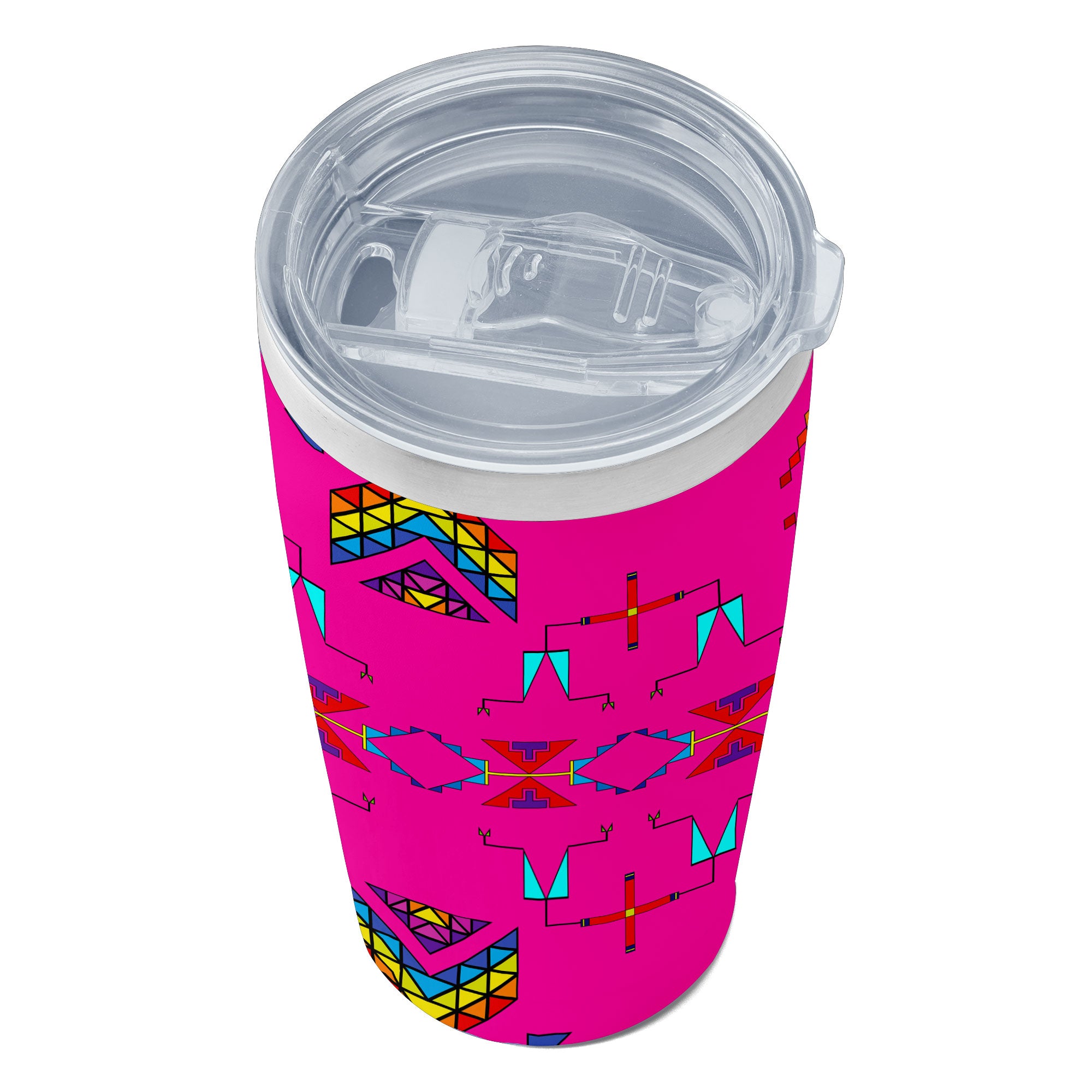 Rainy Chief Rainbow Hot Pink 15OZ Tumbler