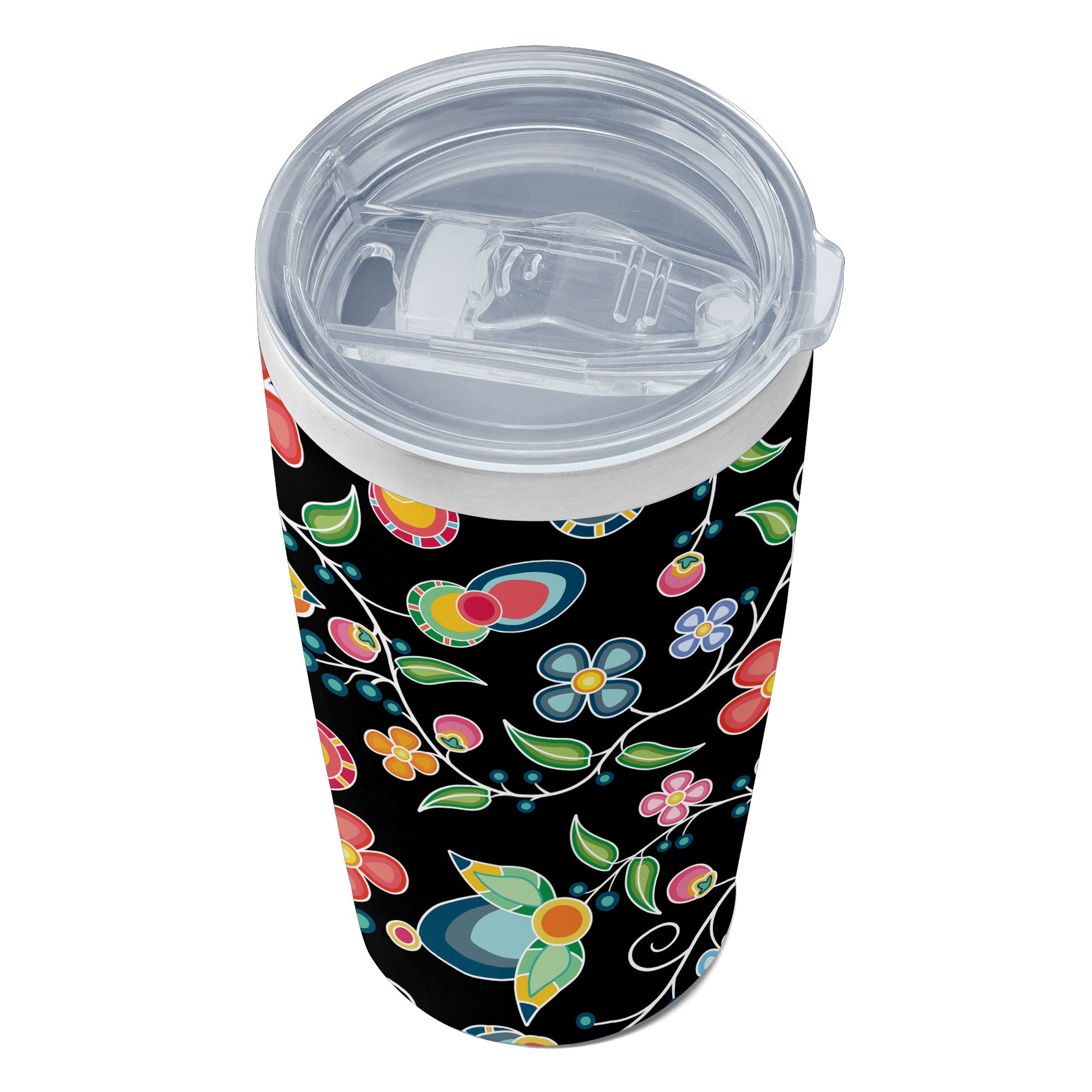 Floral Bounty Black 15OZ Tumbler