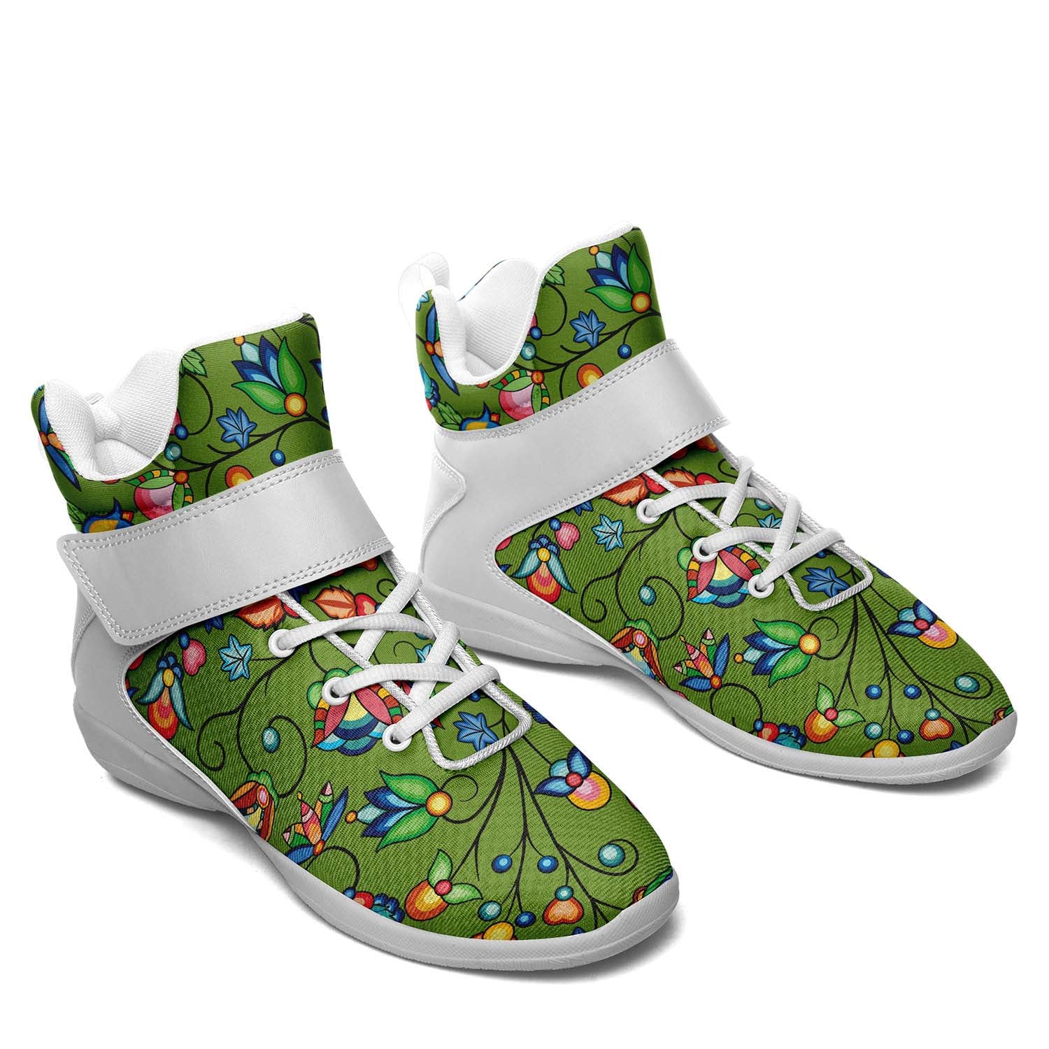 Prairie Plains Spirit Sweetgrass Ipottaa Basketball / Sport High Top Shoes - White Sole