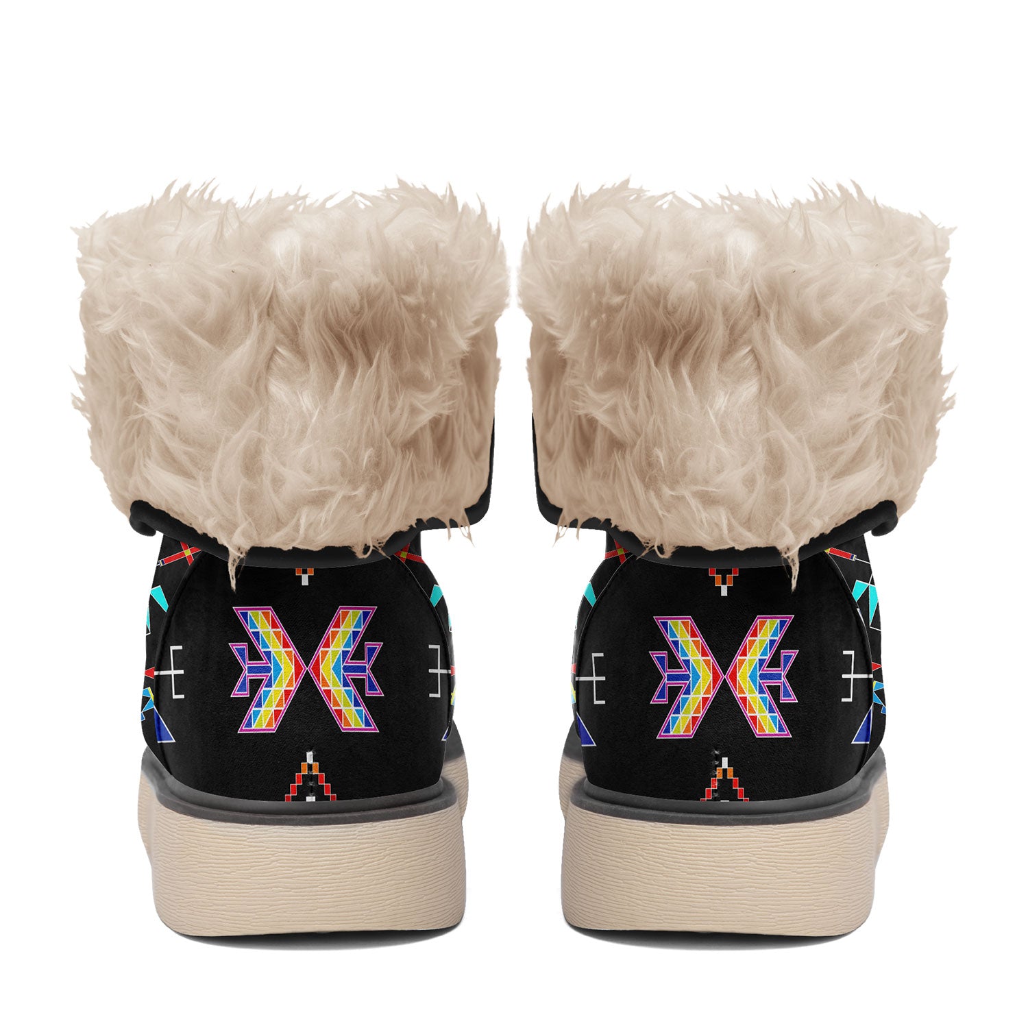 Rainy Chief Rainbow Black Polar Winter Boots