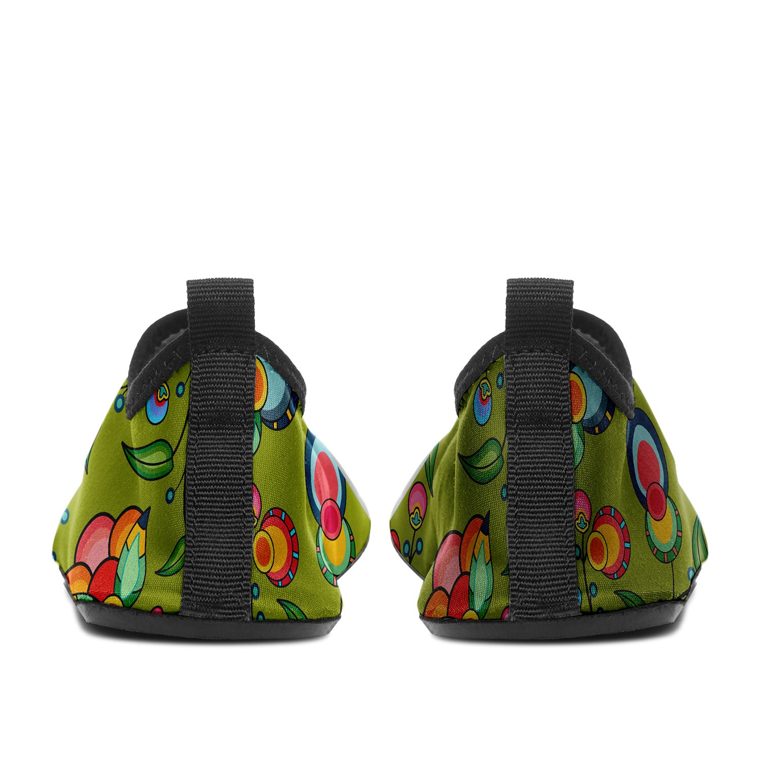 Floral Bounty Sweetgrass Kid's Sockamoccs Slip On Shoes