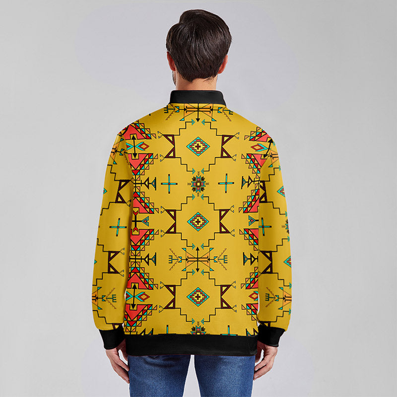 Thunder Flight Yellow Youth Zippered Collared Lightweight Jacket