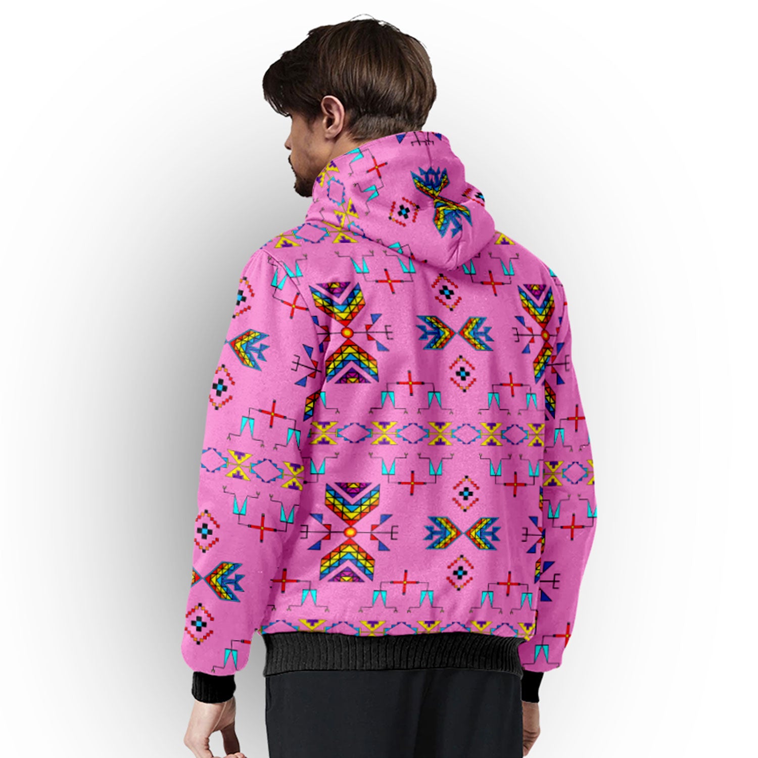 Rainy Chief Rainbow Blush Sherpa Hoodie