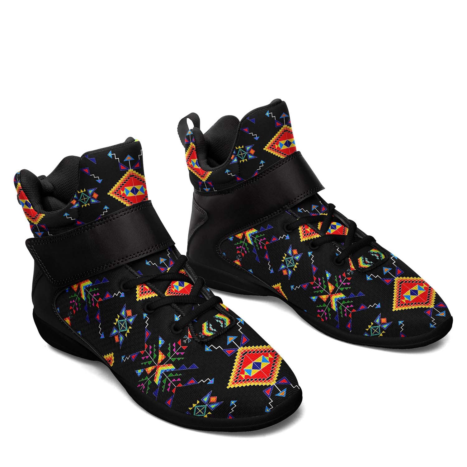 Buffalo Jump Black Ipottaa Basketball / Sport High Top Shoes - Black Sole