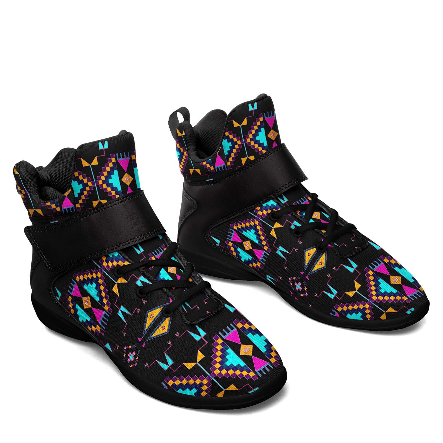 Rite of Passage Black Ipottaa Basketball / Sport High Top Shoes - Black Sole