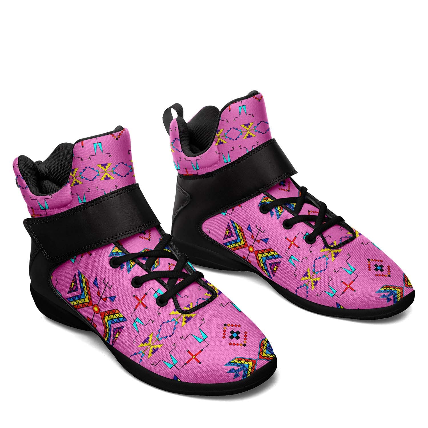 Rainy Chief Rainbow Blush Ipottaa Basketball / Sport High Top Shoes - Black Sole