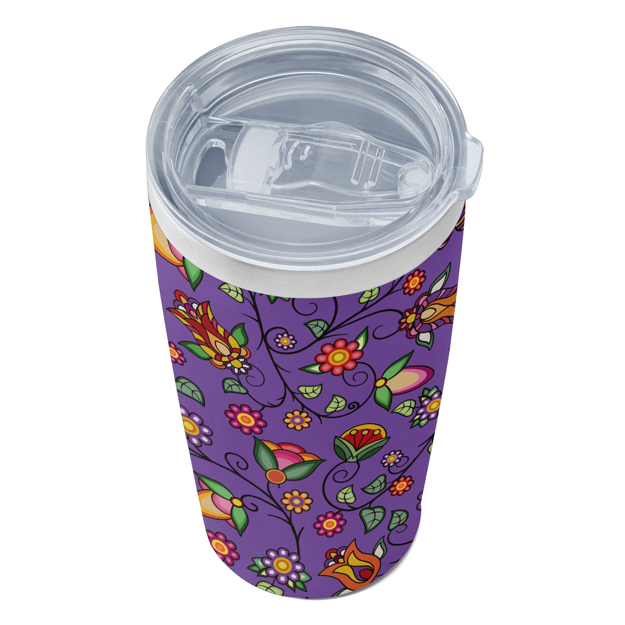 Heartbeat Petals Purple 15OZ Tumbler