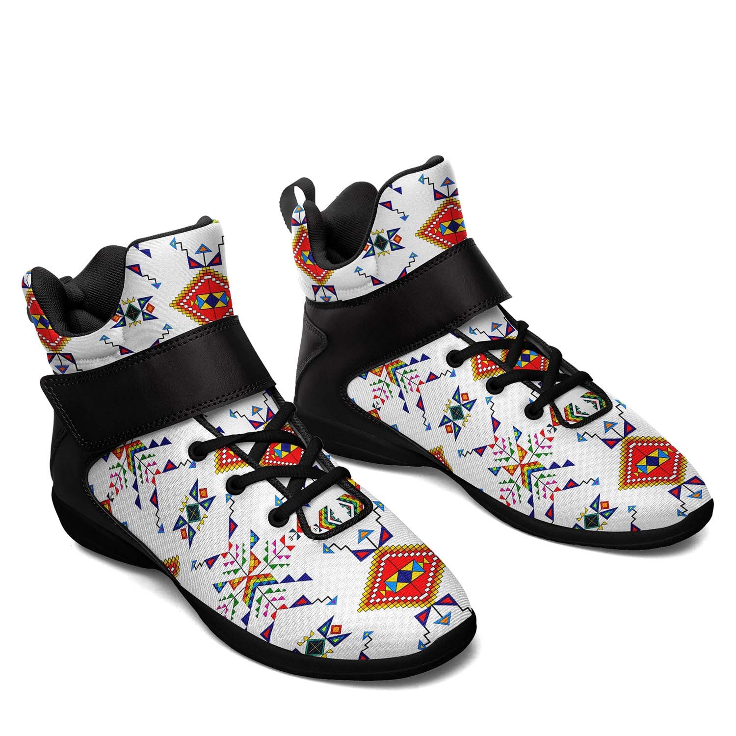 Buffalo Jump White Ipottaa Basketball / Sport High Top Shoes - Black Sole